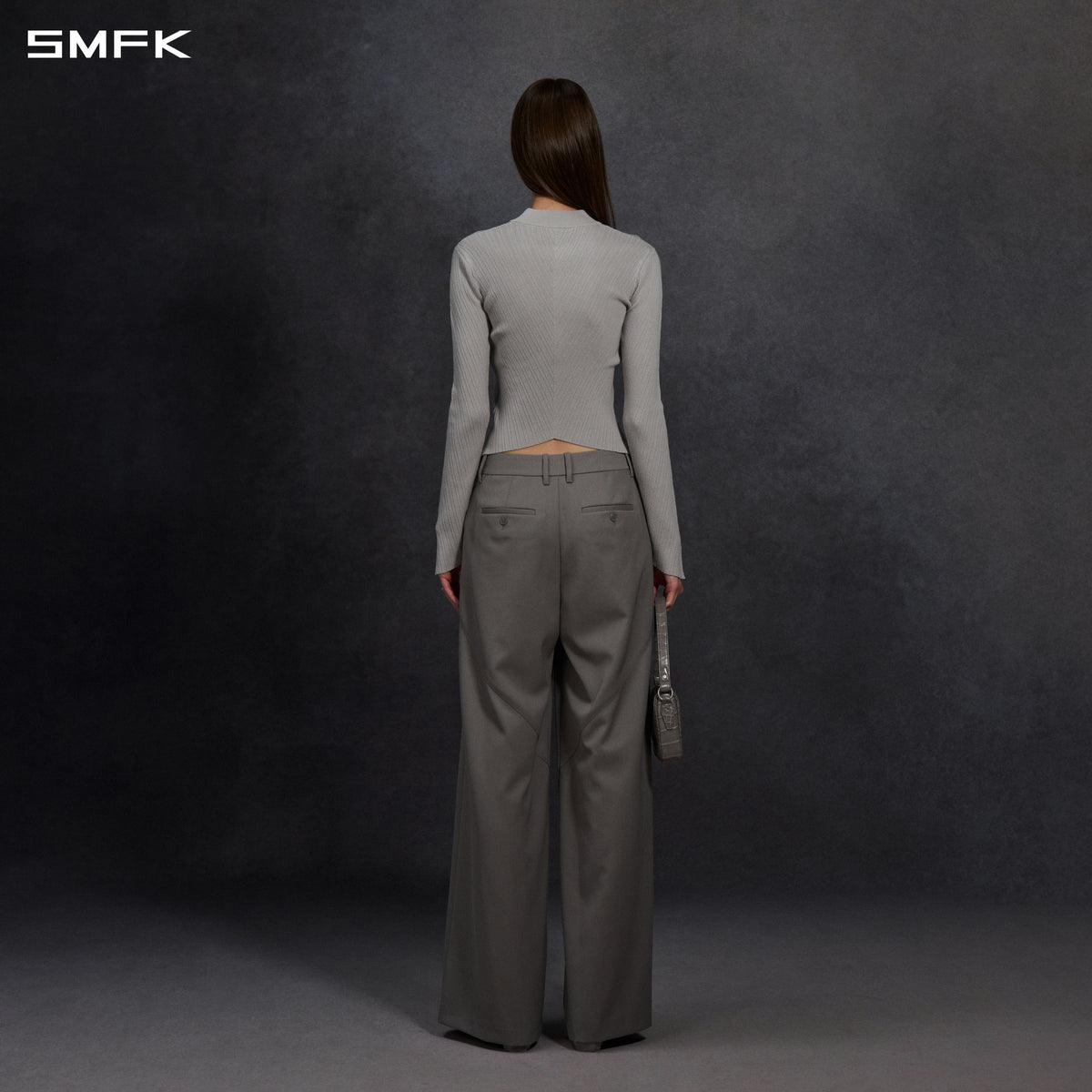 MYTH AEOLUS SYMMETRY TOWER FORMAL PANTS/WOOL/W MIST GREY