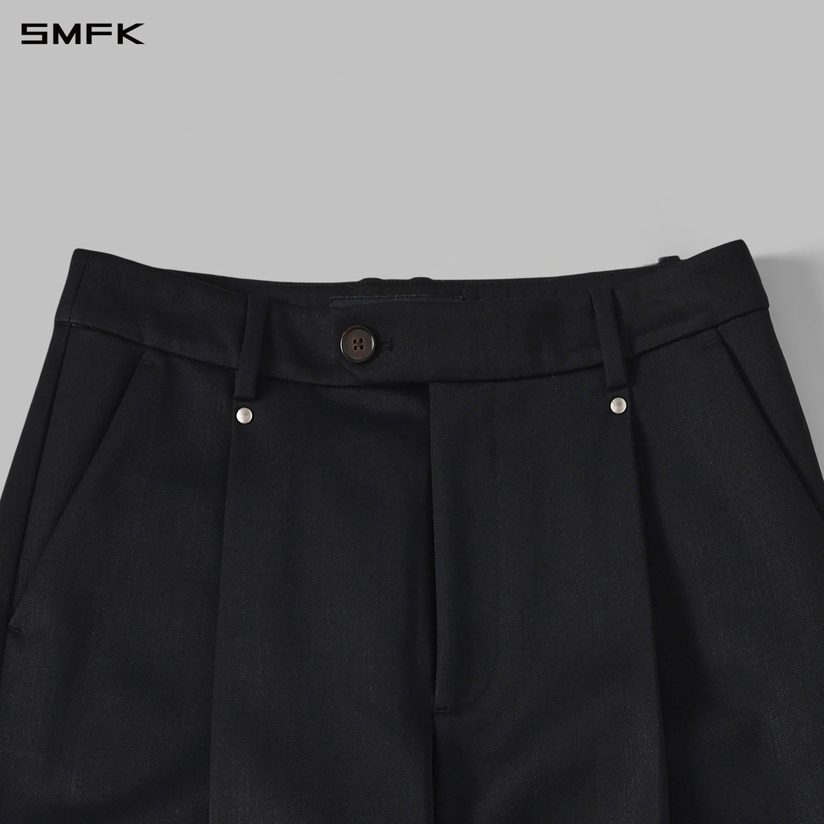 MYTH AEOLUS SYMMETRY STRT FORMAL PANTS/WOOL/W WILD BLACK