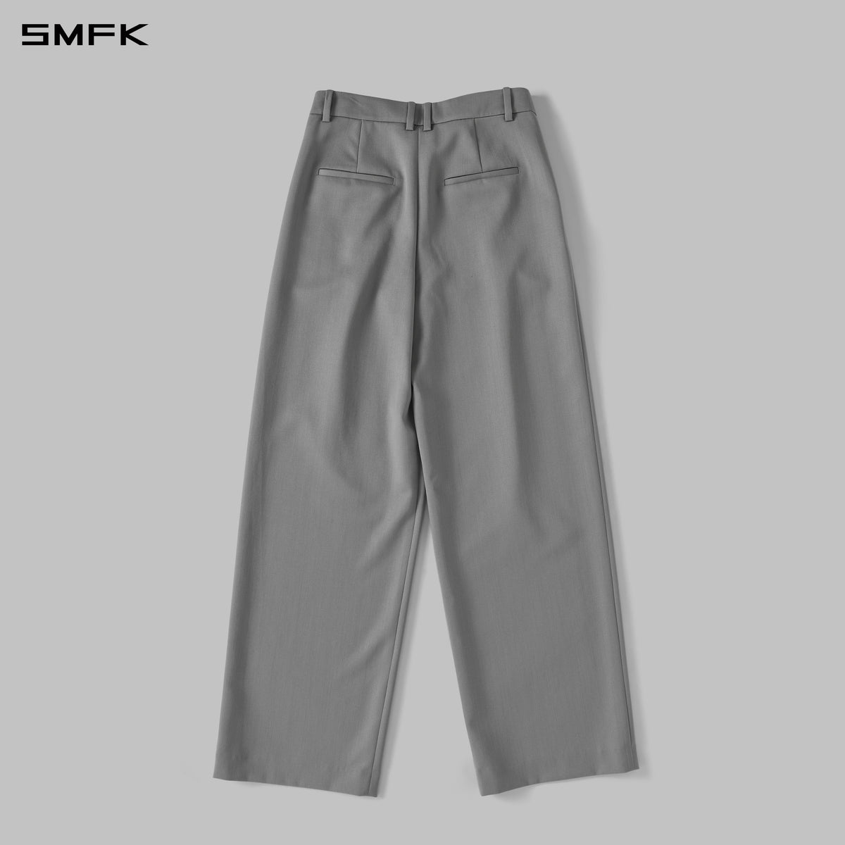 MYTH AEOLUS SYMMETRY STRT FORMAL PANTS/WOOL/W MIST GREY