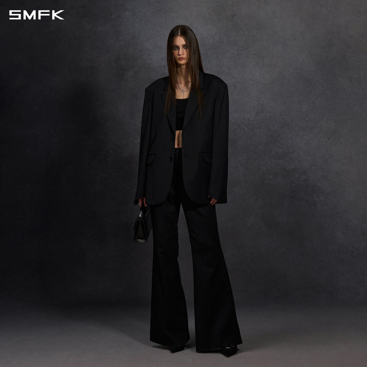 MYTH AEOLUS SYMMETRY LOOSE FORMAL SUIT/WOOL/U WILD BLACK
