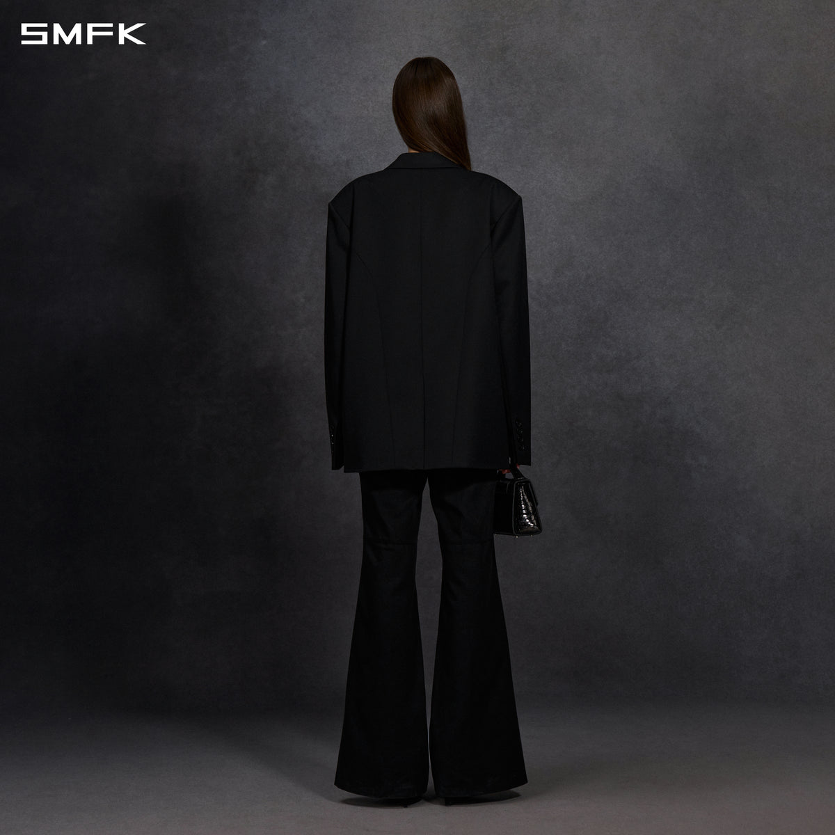 MYTH AEOLUS SYMMETRY LOOSE FORMAL SUIT/WOOL/U WILD BLACK