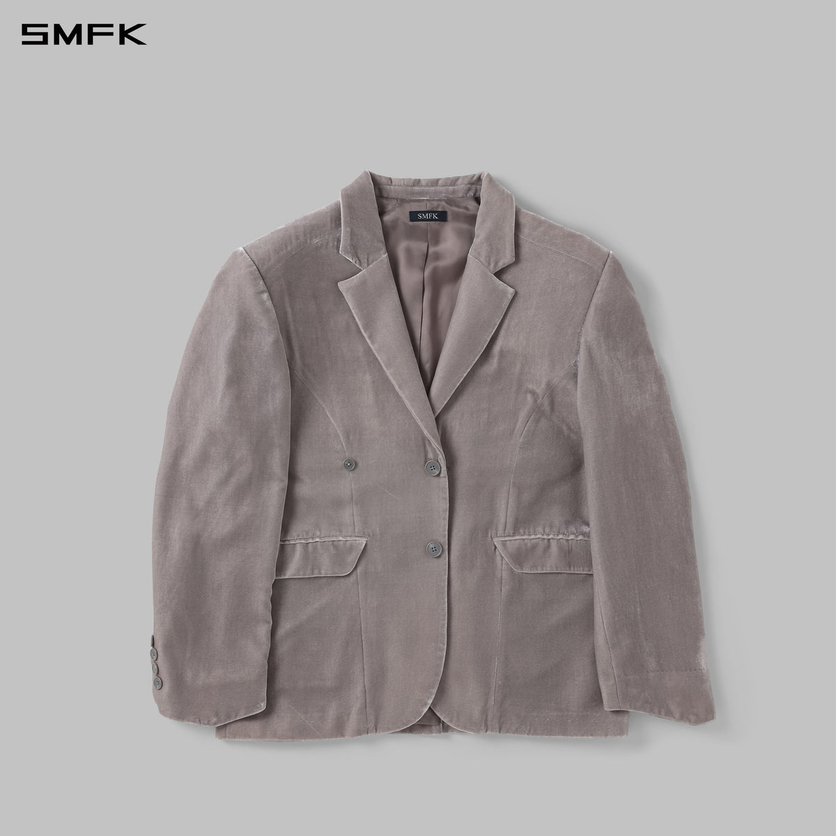 MYTH AEOLUS SYMMETRY LOOSE FORMAL SUIT/SILK VELVET/U SLIVER VELVET