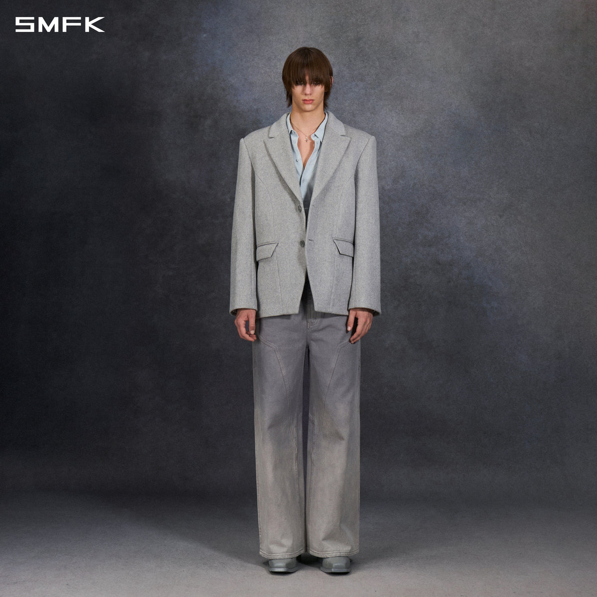 MYTH AEOLUS SYMMETRY LOOSE SUIT/WOOLEN/U MIST GREY