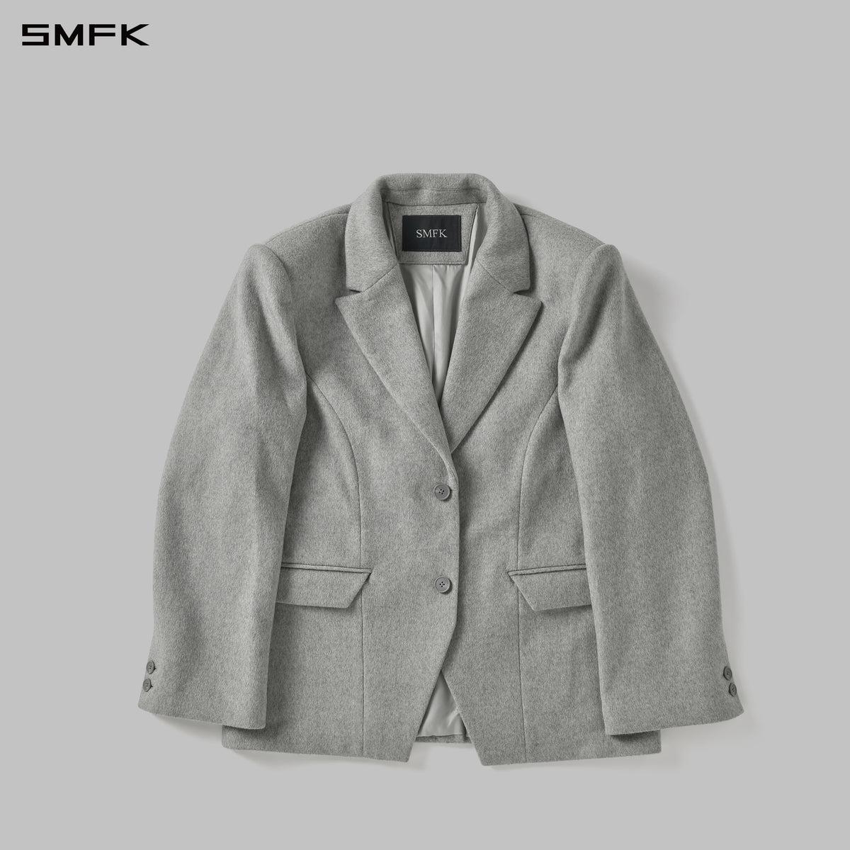 MYTH AEOLUS SYMMETRY LOOSE SUIT/WOOLEN/U MIST GREY
