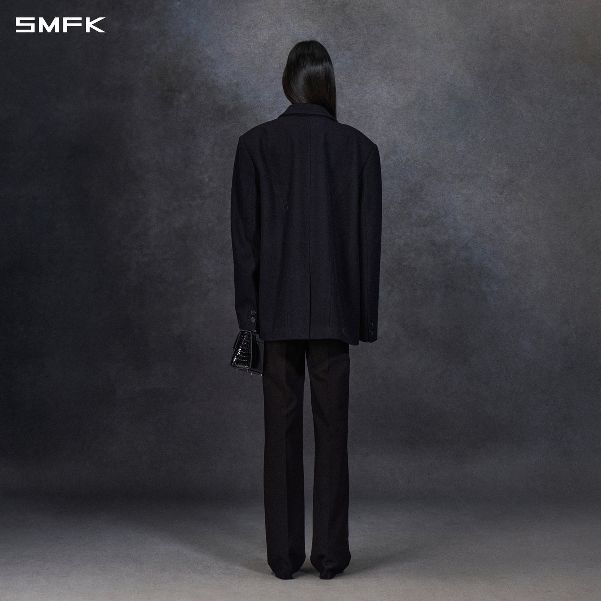 MYTH AEOLUS SYMMETRY LOOSE SUIT/WOOLEN/U WILD BLACK