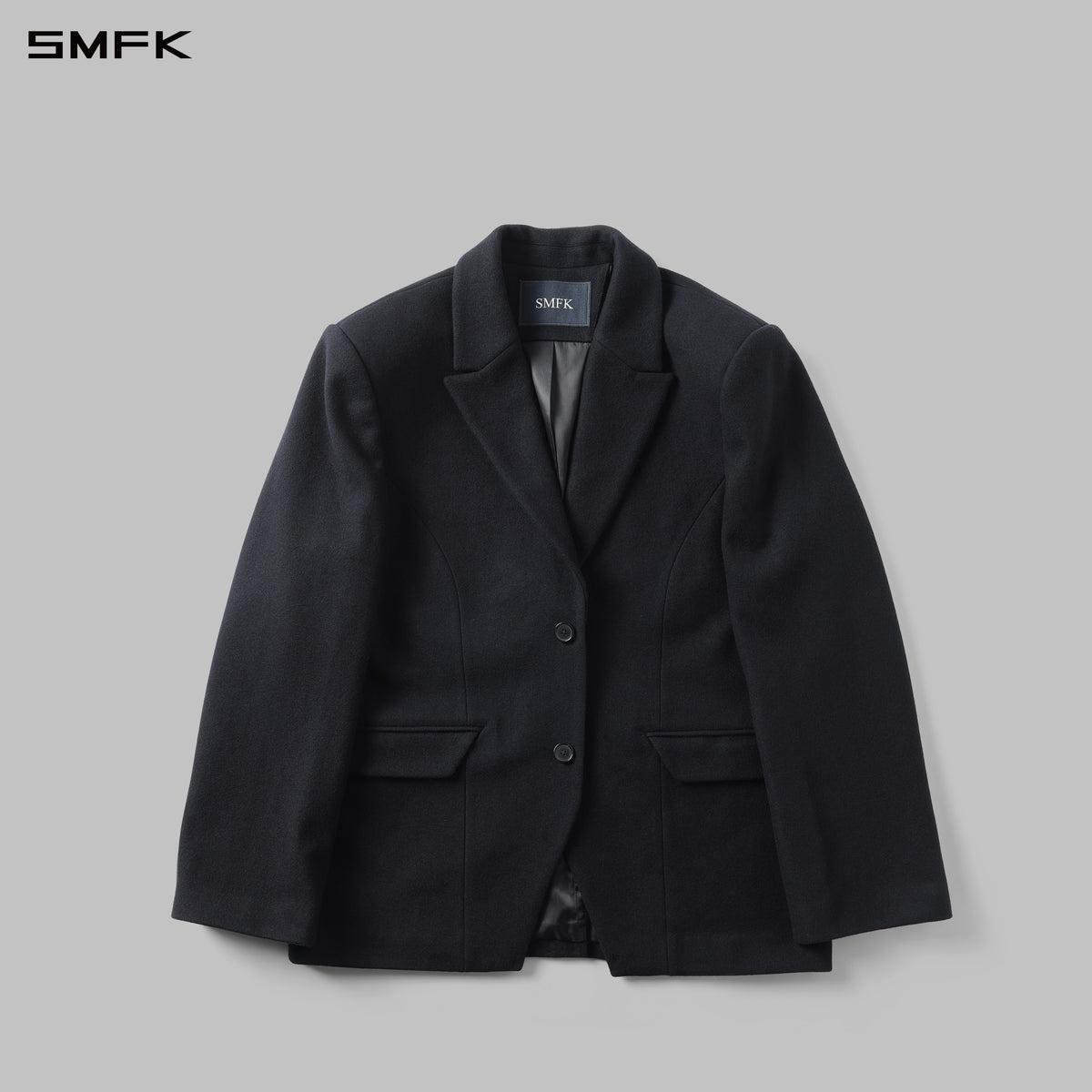 MYTH AEOLUS SYMMETRY LOOSE SUIT/WOOLEN/U WILD BLACK