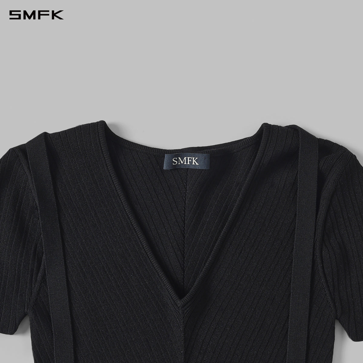 MYTH AEOLUS EVENING KNIT TEE /LENZING TENCEL+SILK+COTTON WILD BLACK