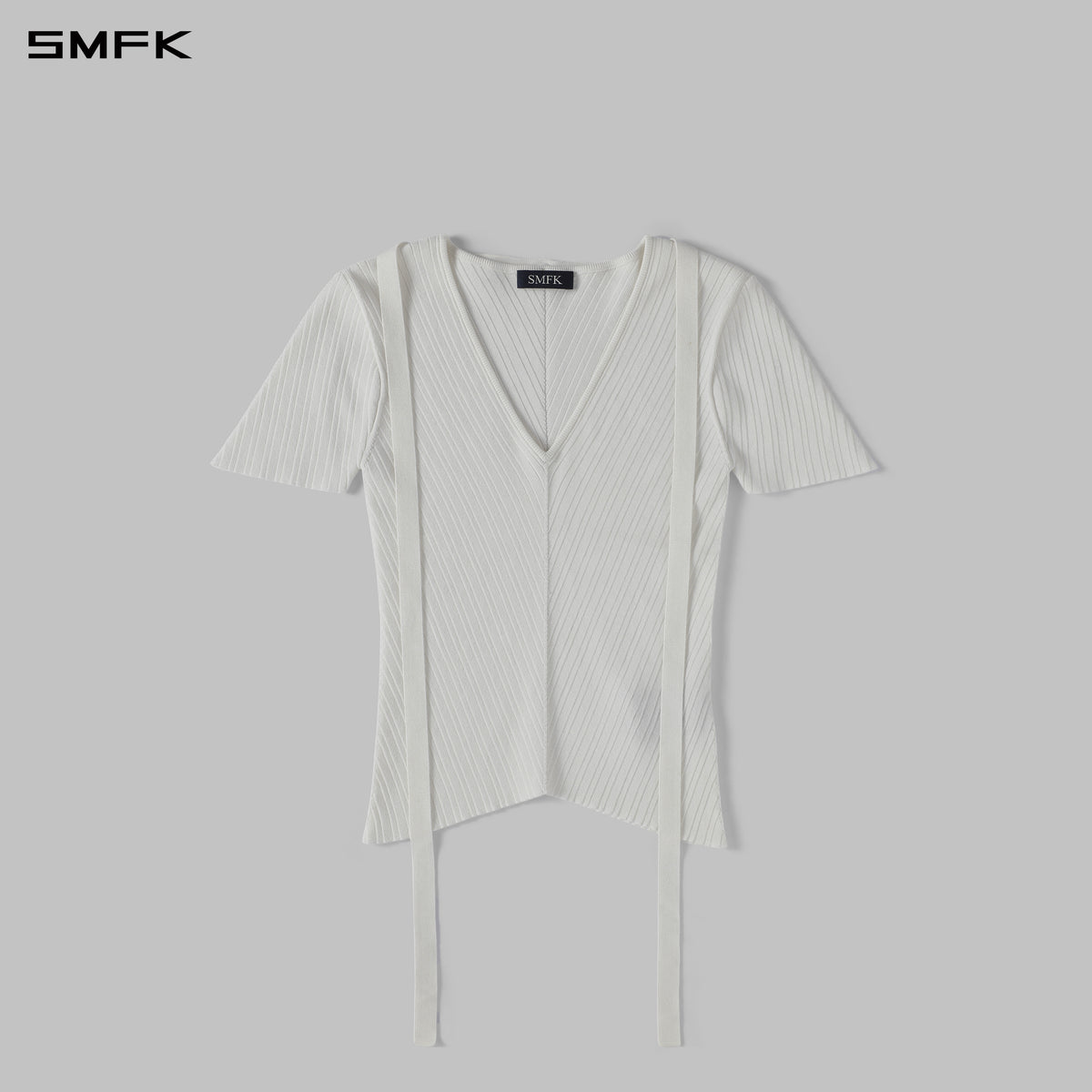MYTH AEOLUS EVENING KNIT TEE /LENZING TENCEL+SILK+COTTON CLOUD WHITE