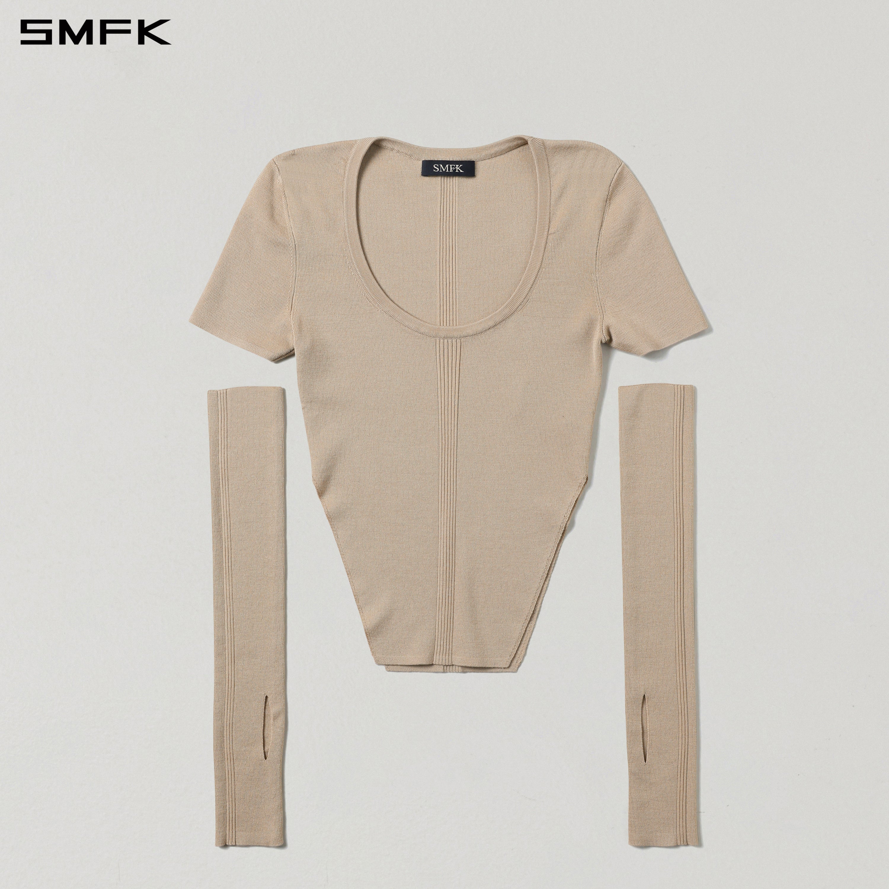 MYTH SIREN SLIM KNIT TEE/TENCEL+SILK FRESH SKIN