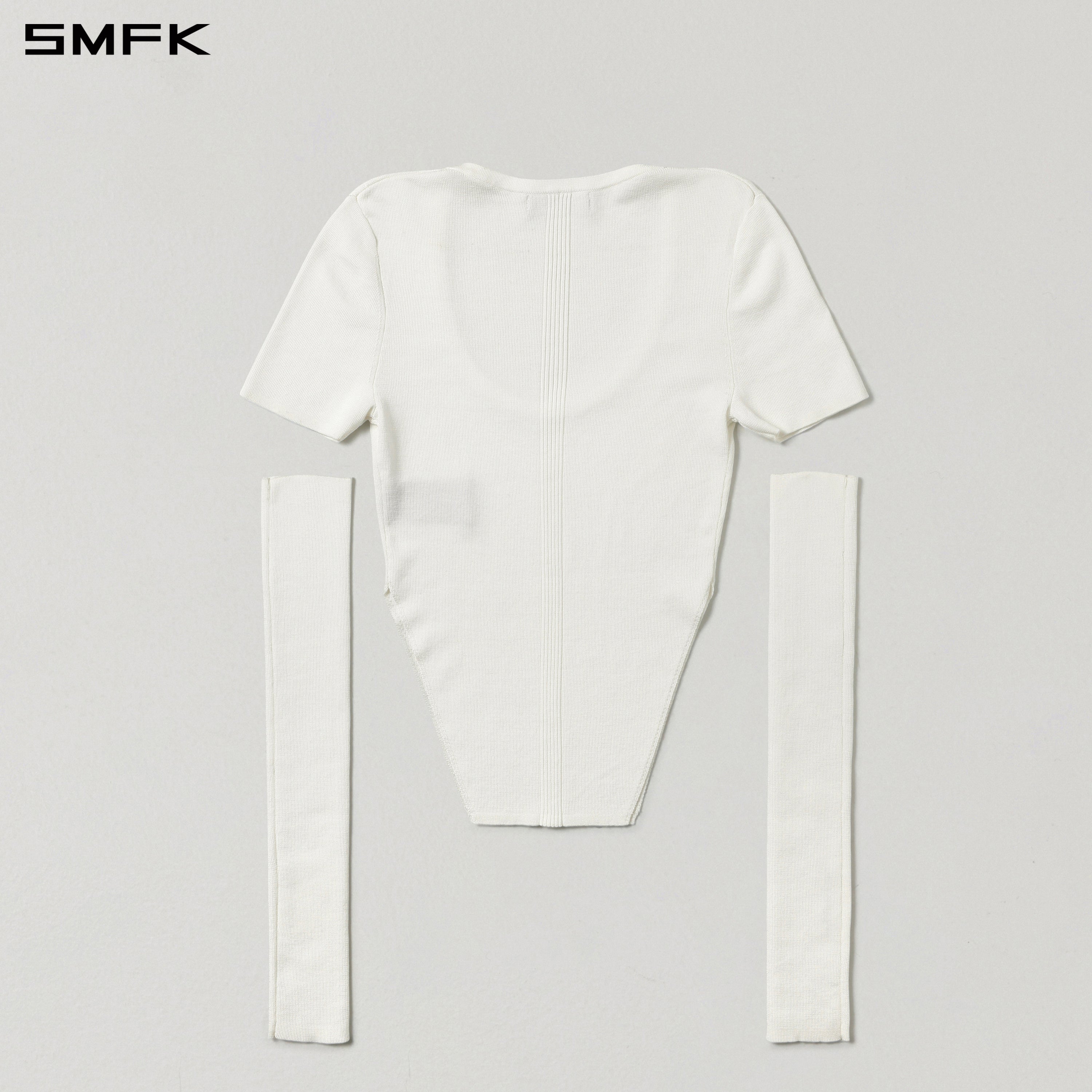 MYTH SIREN SLIM KNIT TEE/TENCEL+SILK CLOUD WHITE