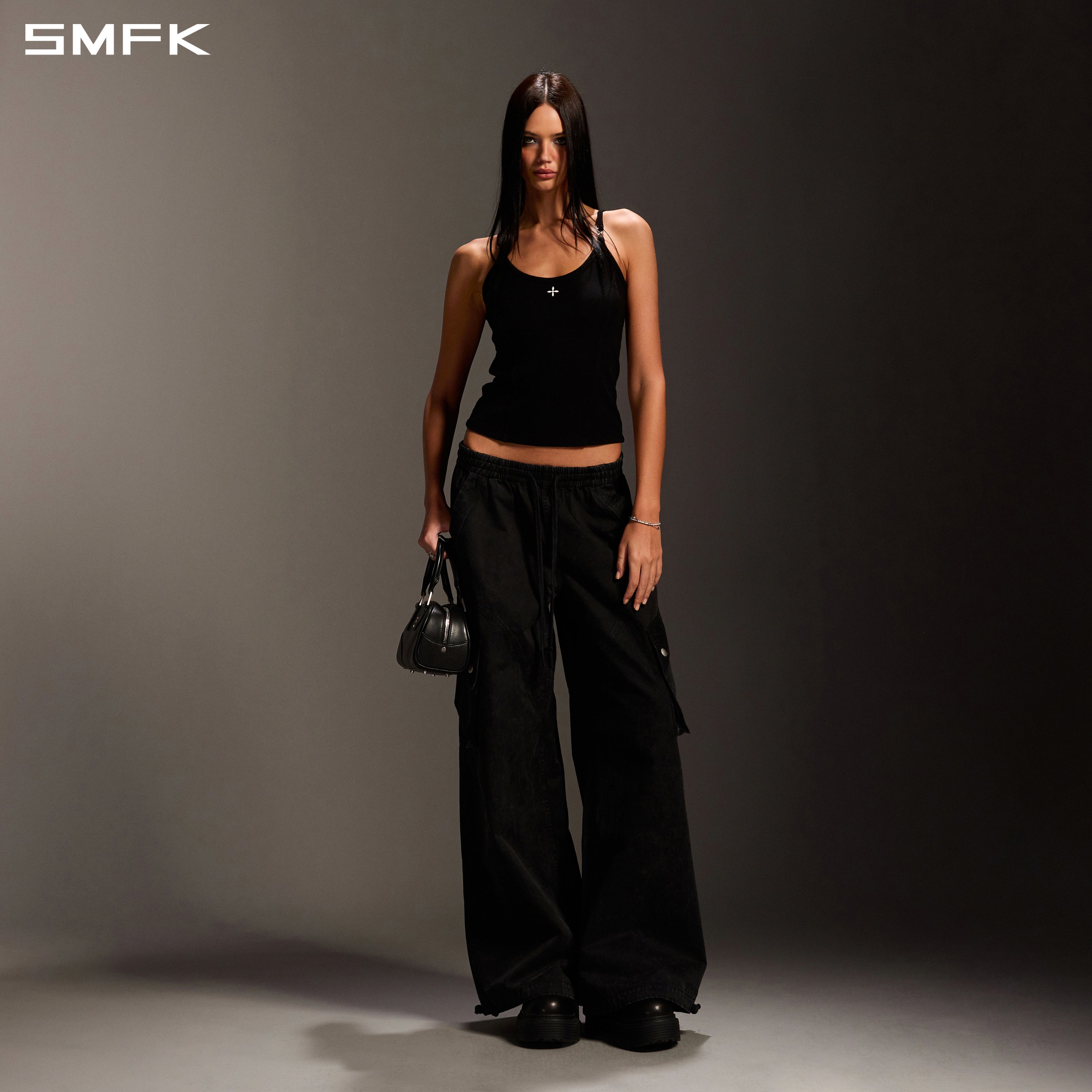 PERMANENT INFINITY SPORTS CAMISOLE/ACETATE+VISCOSE+ACRYLIC+SPANDEX+WOOL WILD BLACK