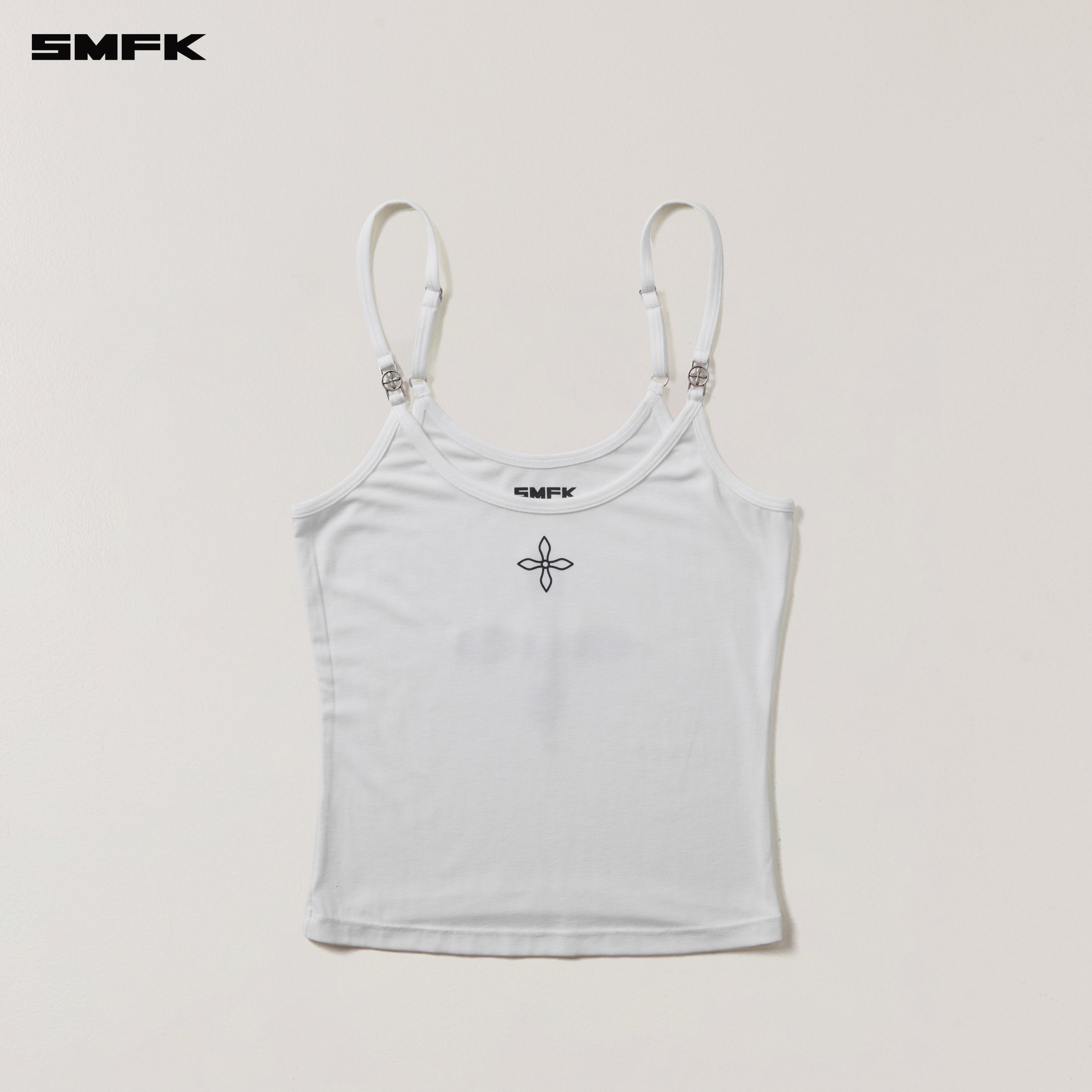 COMPASS STAMP ACETATE BODY CAMISOLE SNOW MOUNTAIN WHITE