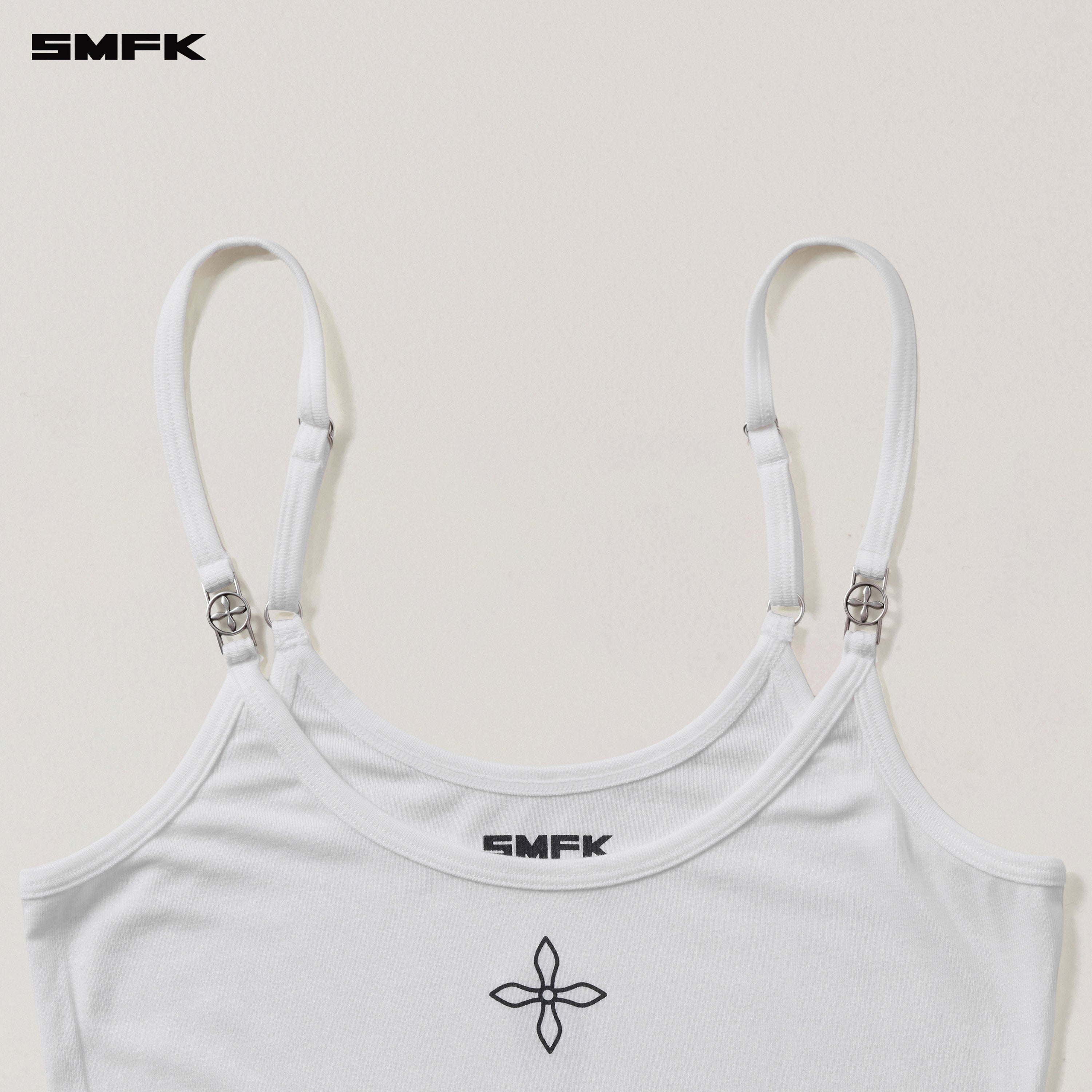 COMPASS STAMP ACETATE BODY CAMISOLE SNOW MOUNTAIN WHITE