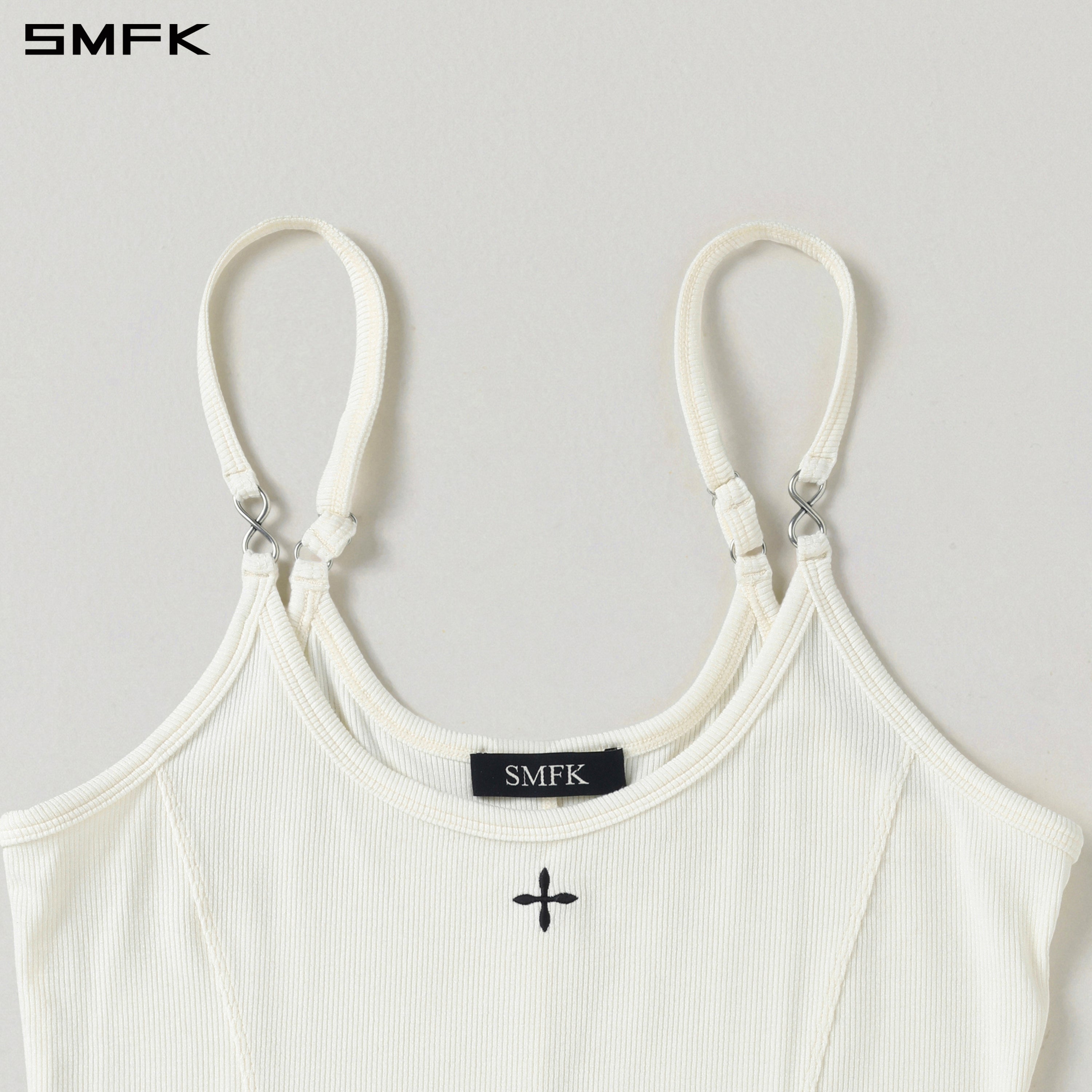 PERMANENT INFINITY SPORTS CAMISOLE/ACETATE+VISCOSE+ACRYLIC+SPANDEX+WOOL CLOUD WHITE