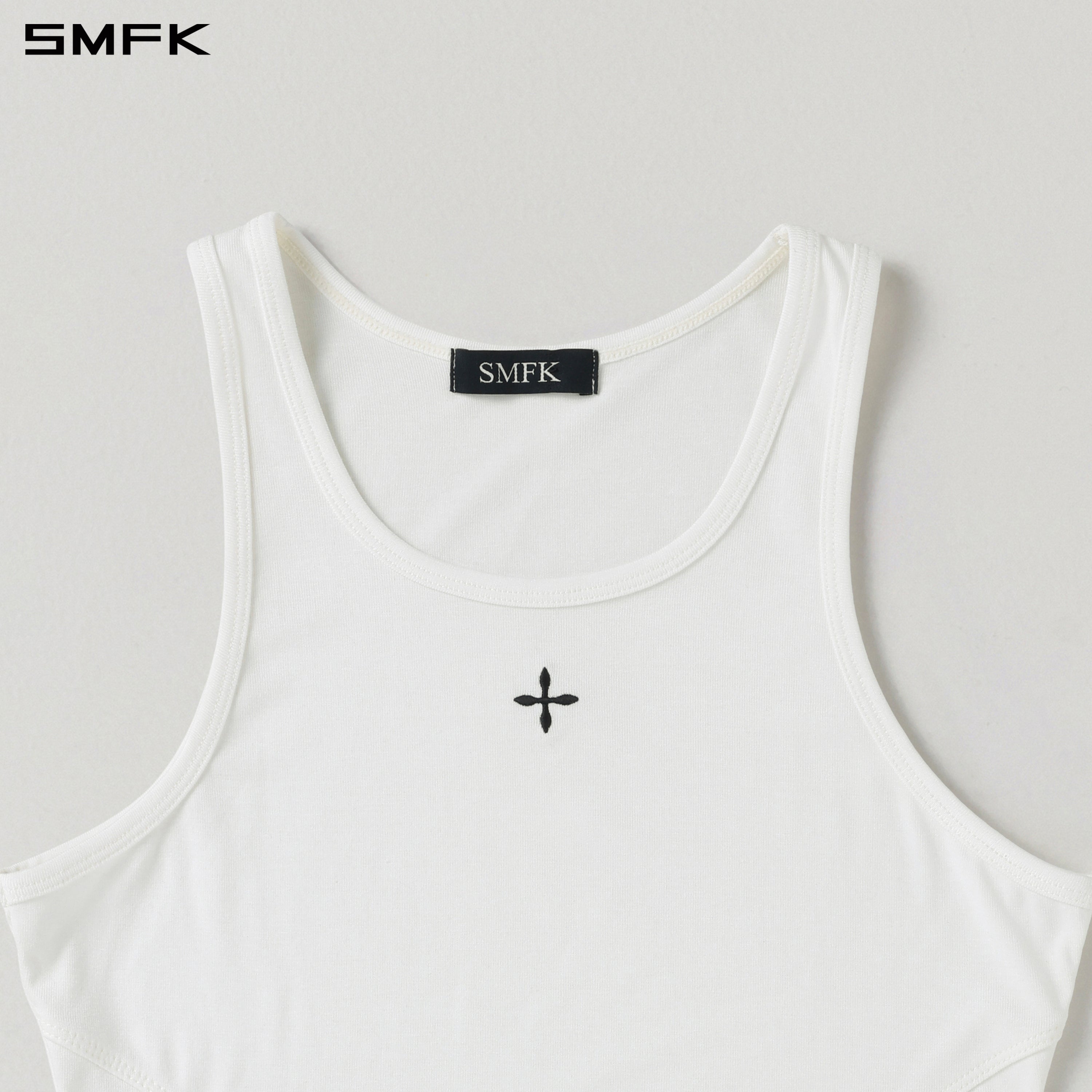 MYTH SEER SLIM SPORTS TANK/ACETATE+LENZING MODAL CLOUD WHITE