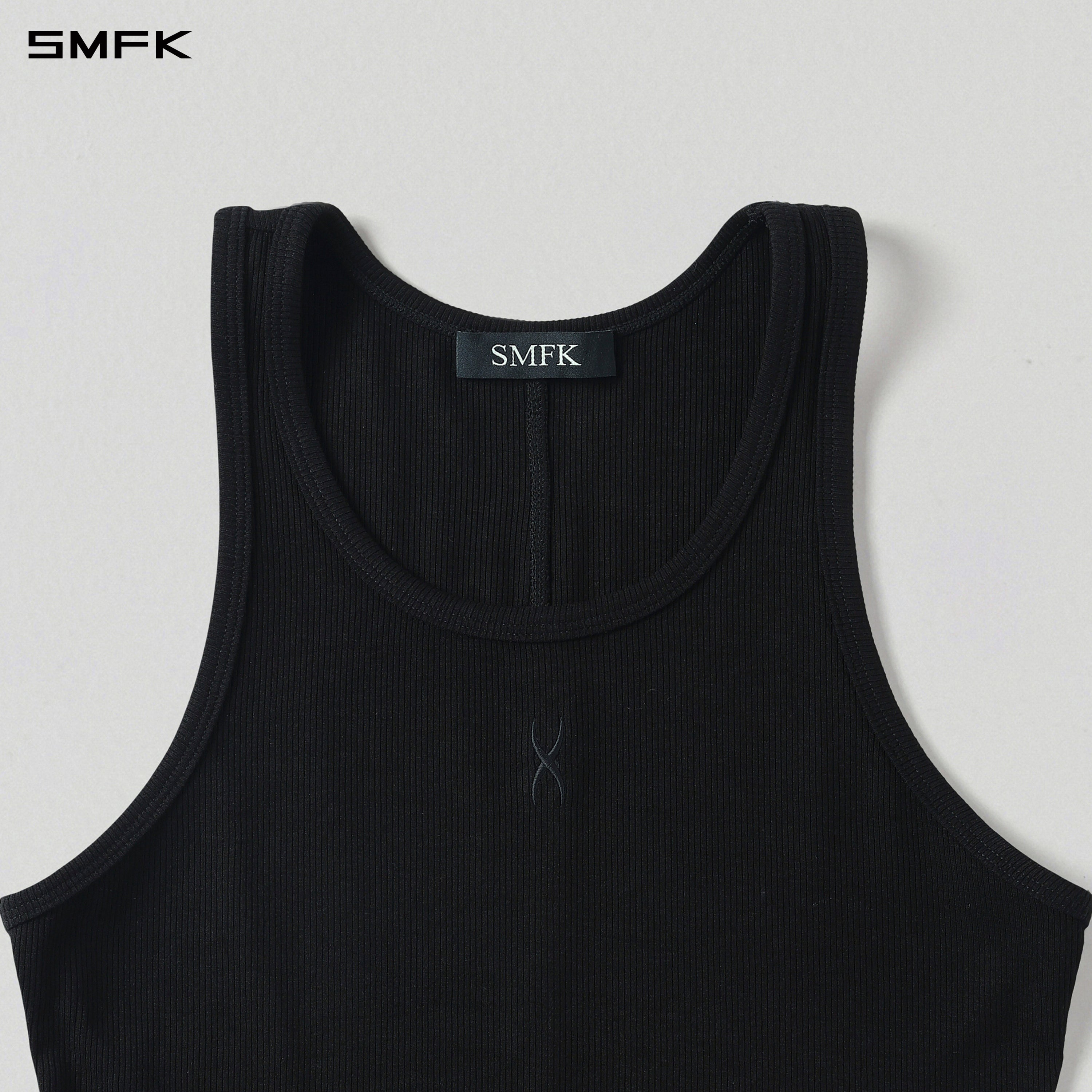 MYTH AEOLUS SLIM SPORTS VEST/ACETATE+VISCOSE+ACRYLIC+SPANDEX+WOOL/W MIDNIGHT BLACK