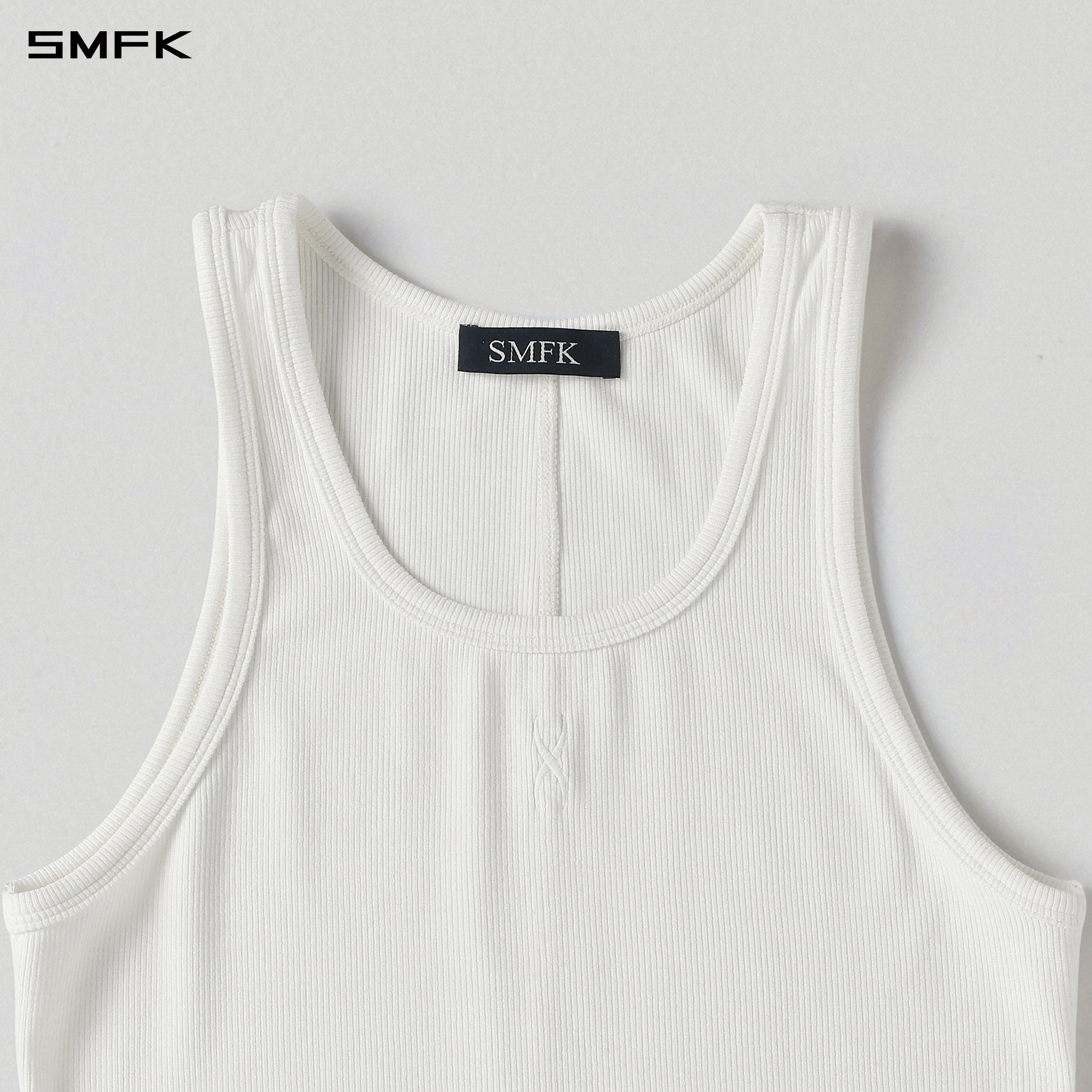 MYTH AEOLUS SLIM SPORTS VEST/ACETATE+VISCOSE+ACRYLIC+SPANDEX+WOOL/W CLOUD WHITE