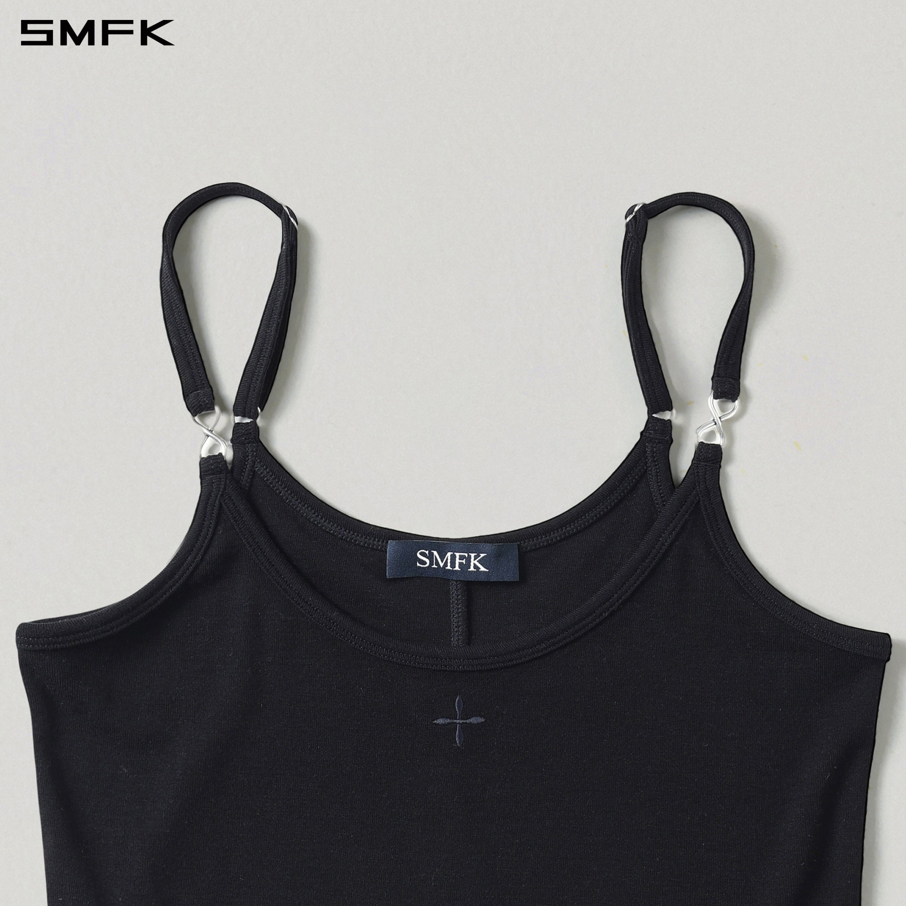 MYTH AEOLUS TRAPE CAMISOLE/LENZING TENCEL +WOOL WILD BLACK