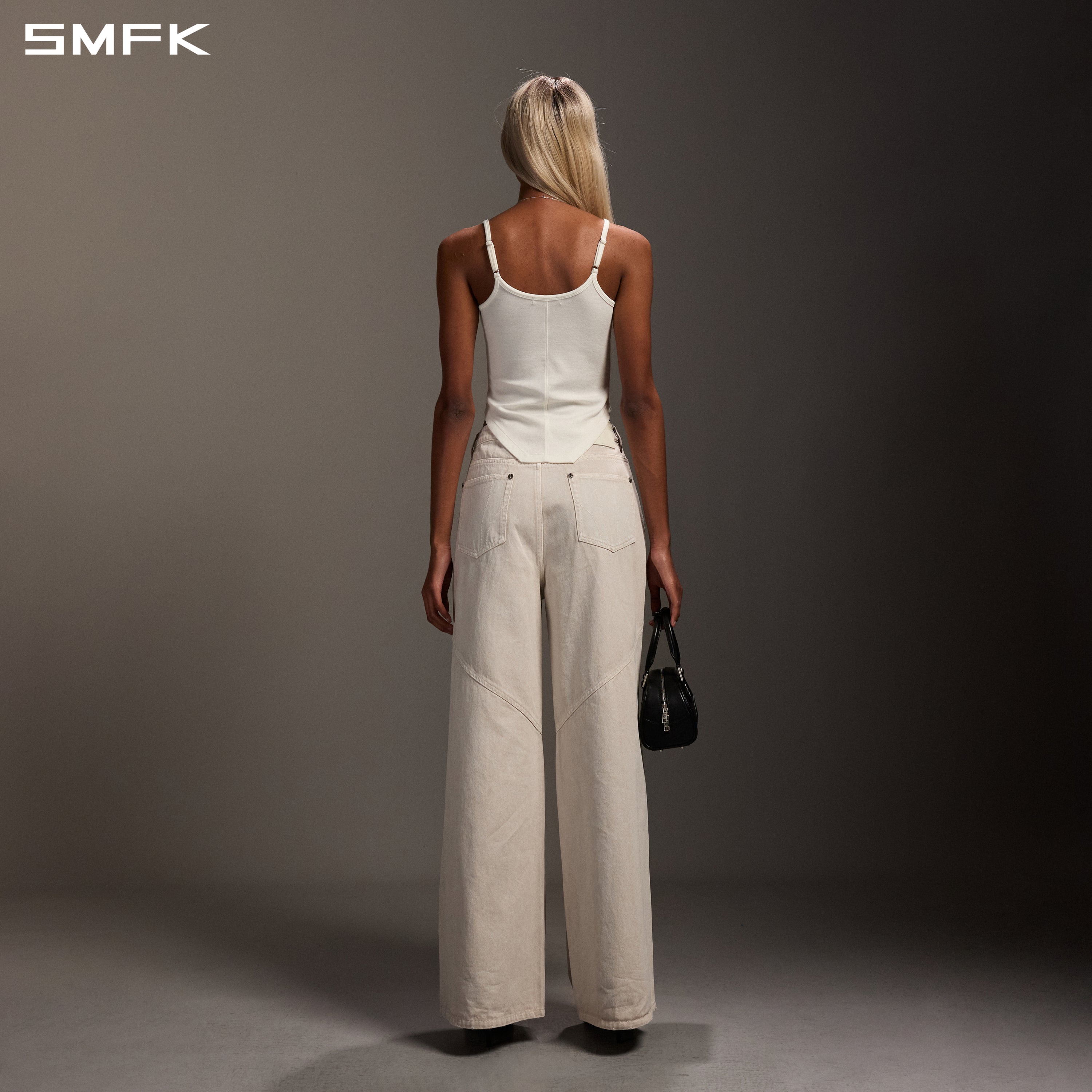 MYTH AEOLUS TRAPE CAMISOLE/LENZING TENCEL +WOOL CLOUD WHITE