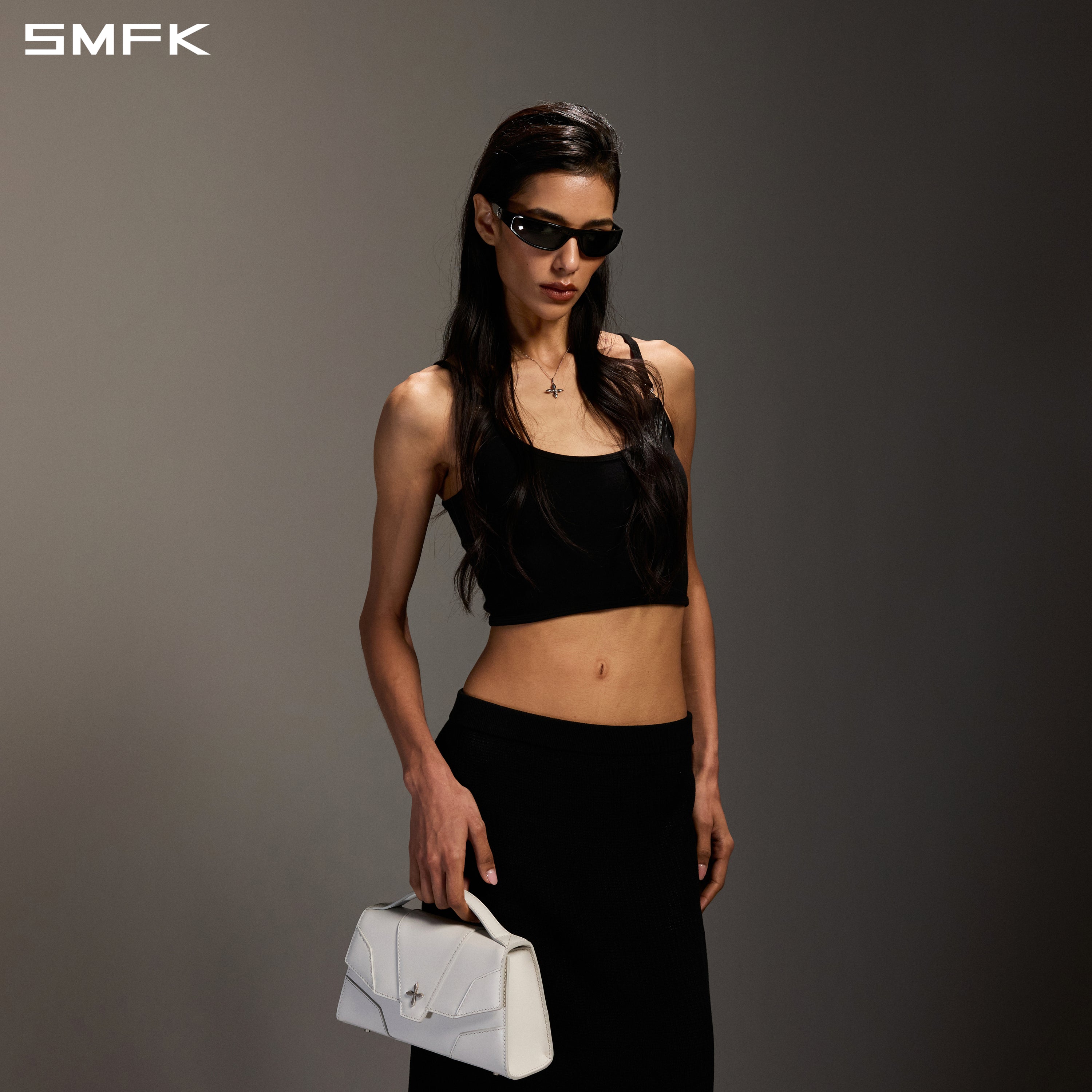 MYTH INFINITY SHORT TRAPE CAMISOLE/LENZING TENCEL+WOOL WILD BLACK
