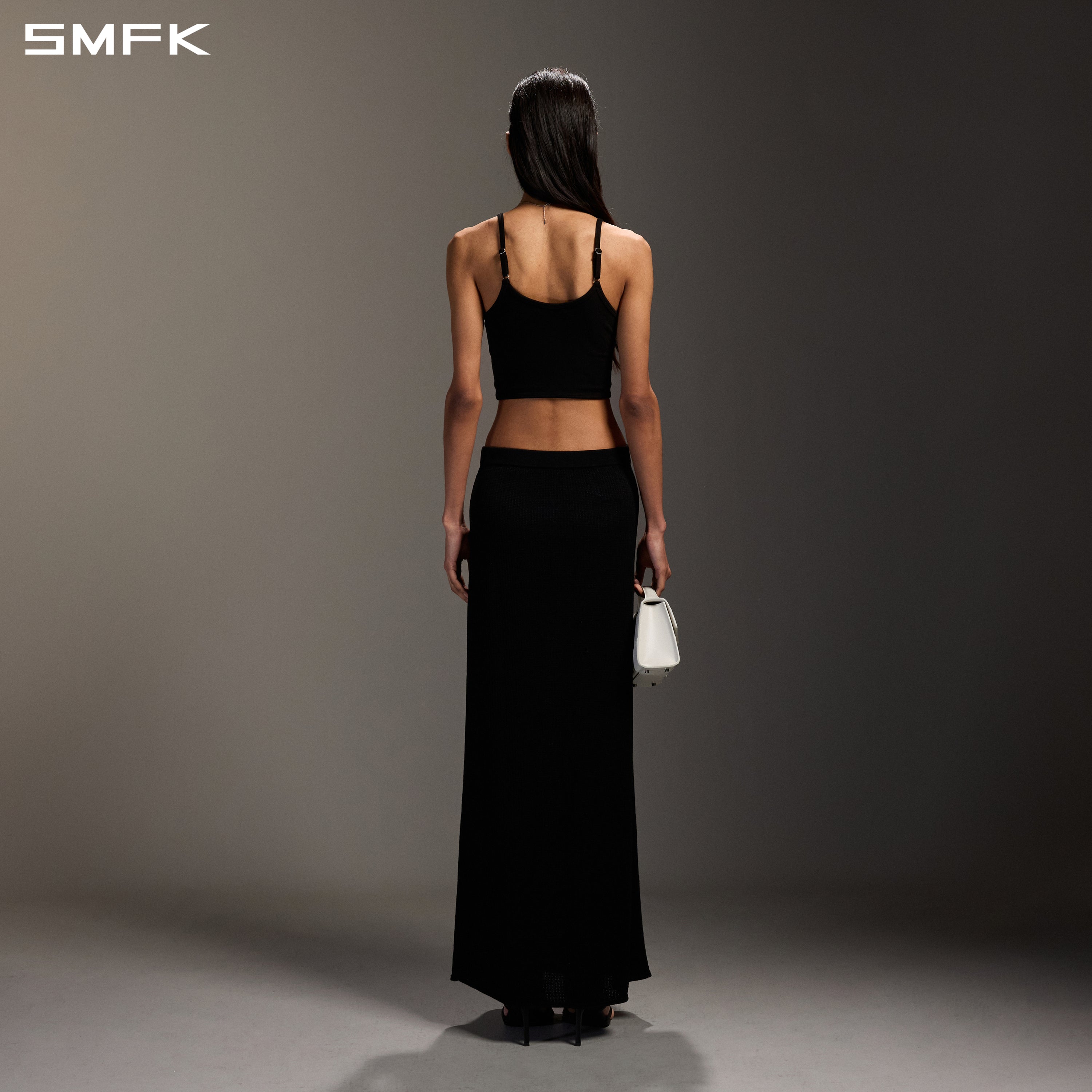 MYTH INFINITY SHORT TRAPE CAMISOLE/LENZING TENCEL+WOOL WILD BLACK