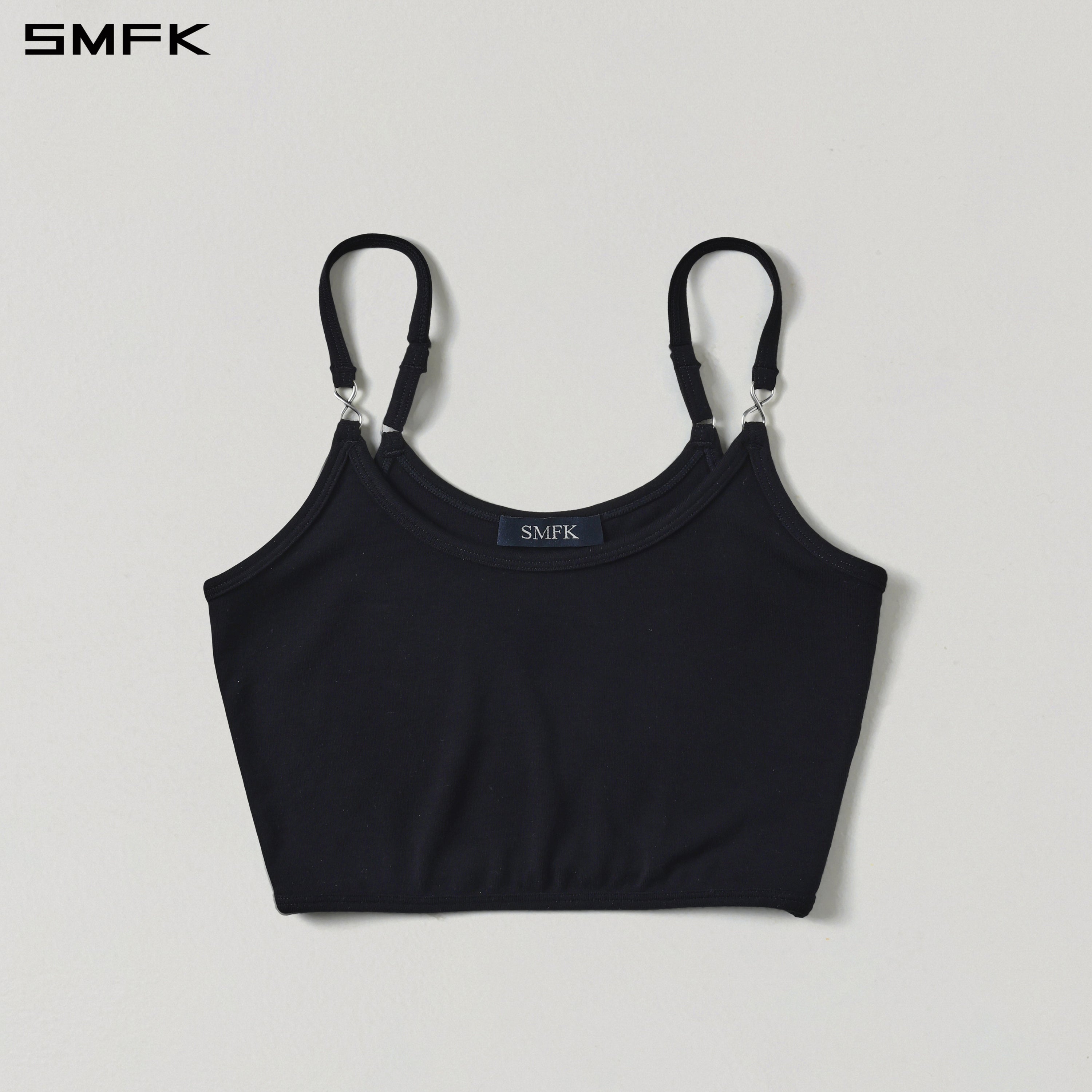 MYTH INFINITY SHORT TRAPE CAMISOLE/LENZING TENCEL+WOOL WILD BLACK