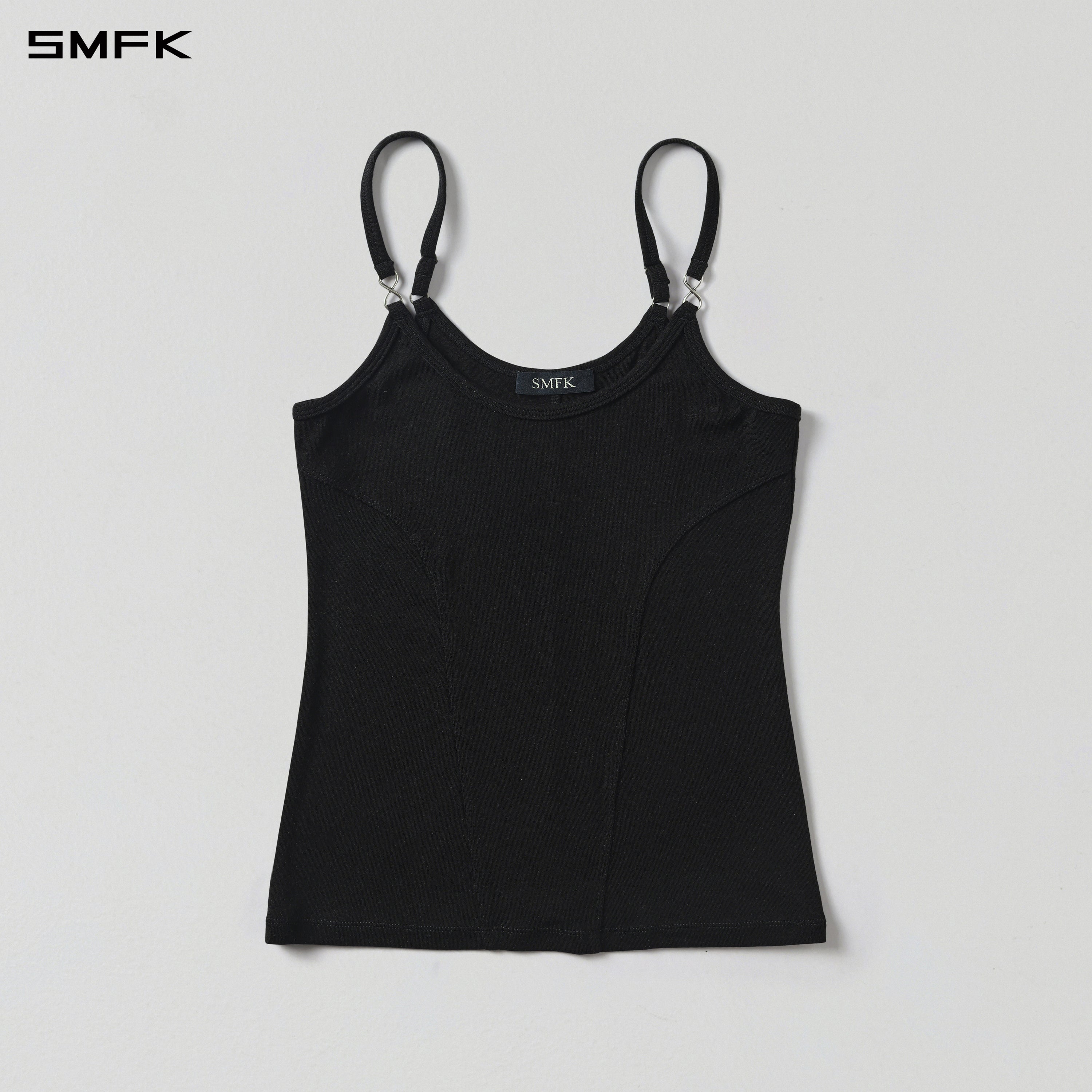 MYTH AEOLUS LONG CAMISOLE/LENZING TENCEL +WOOL WILD BLACK