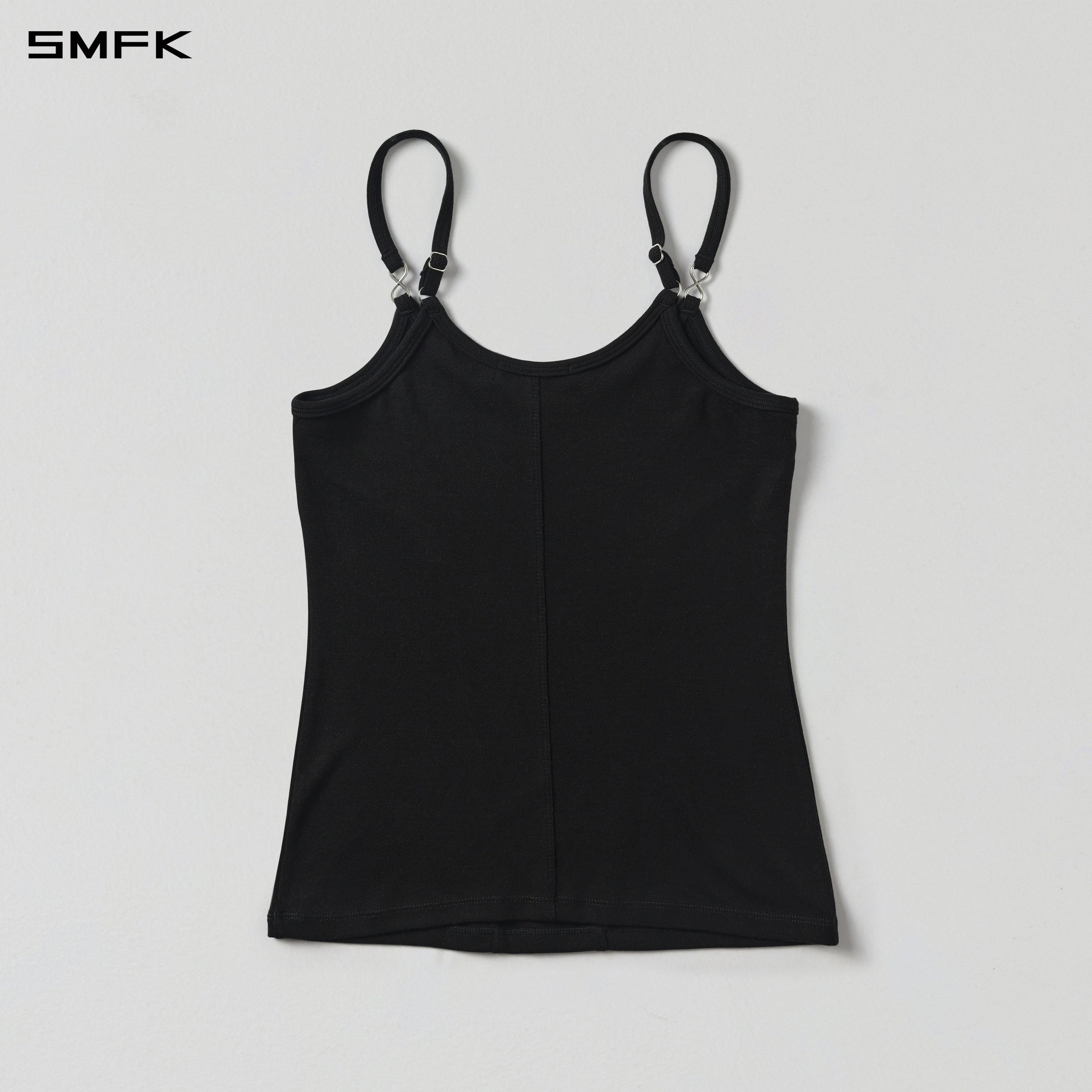 MYTH AEOLUS LONG CAMISOLE/LENZING TENCEL +WOOL WILD BLACK