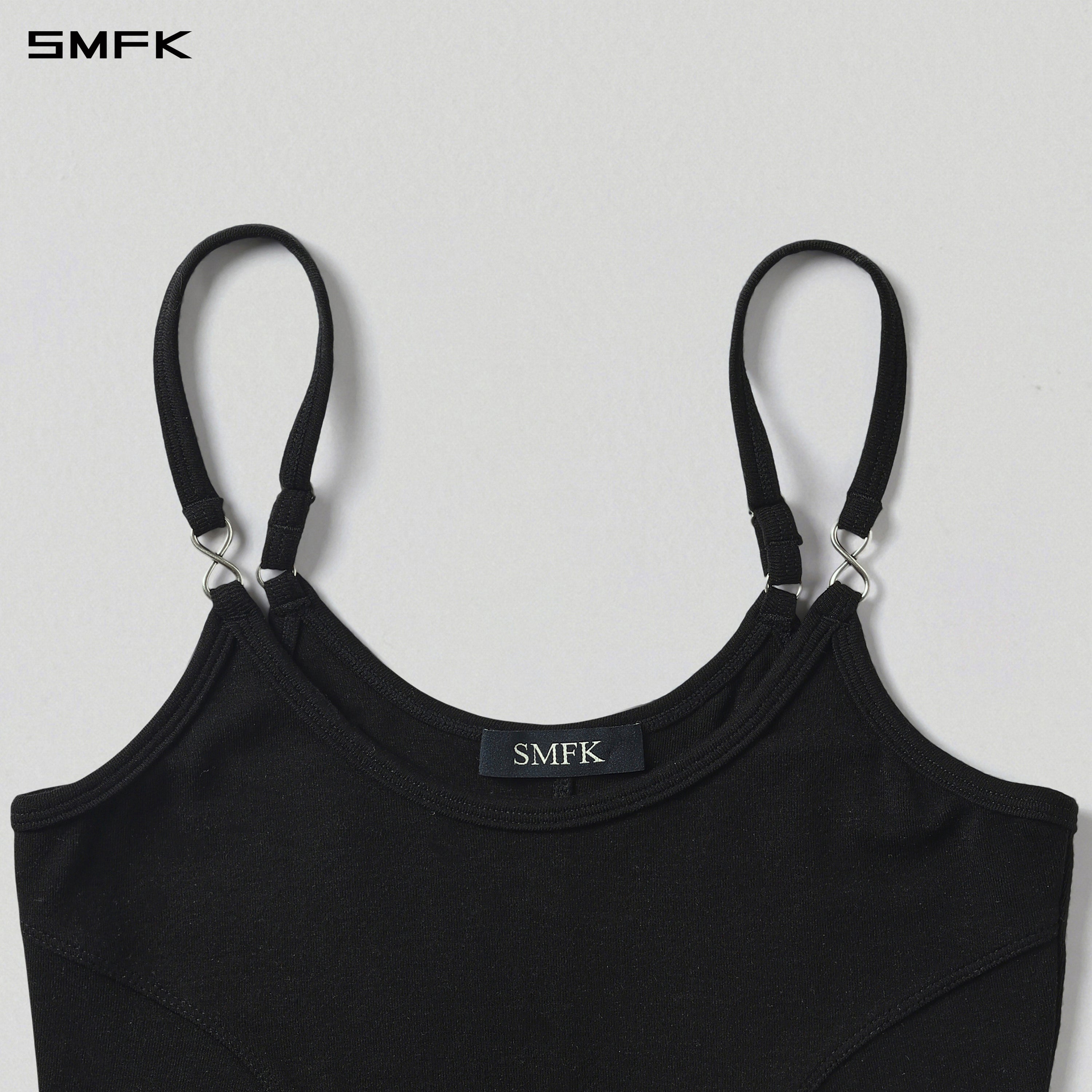 MYTH AEOLUS LONG CAMISOLE/LENZING TENCEL +WOOL WILD BLACK
