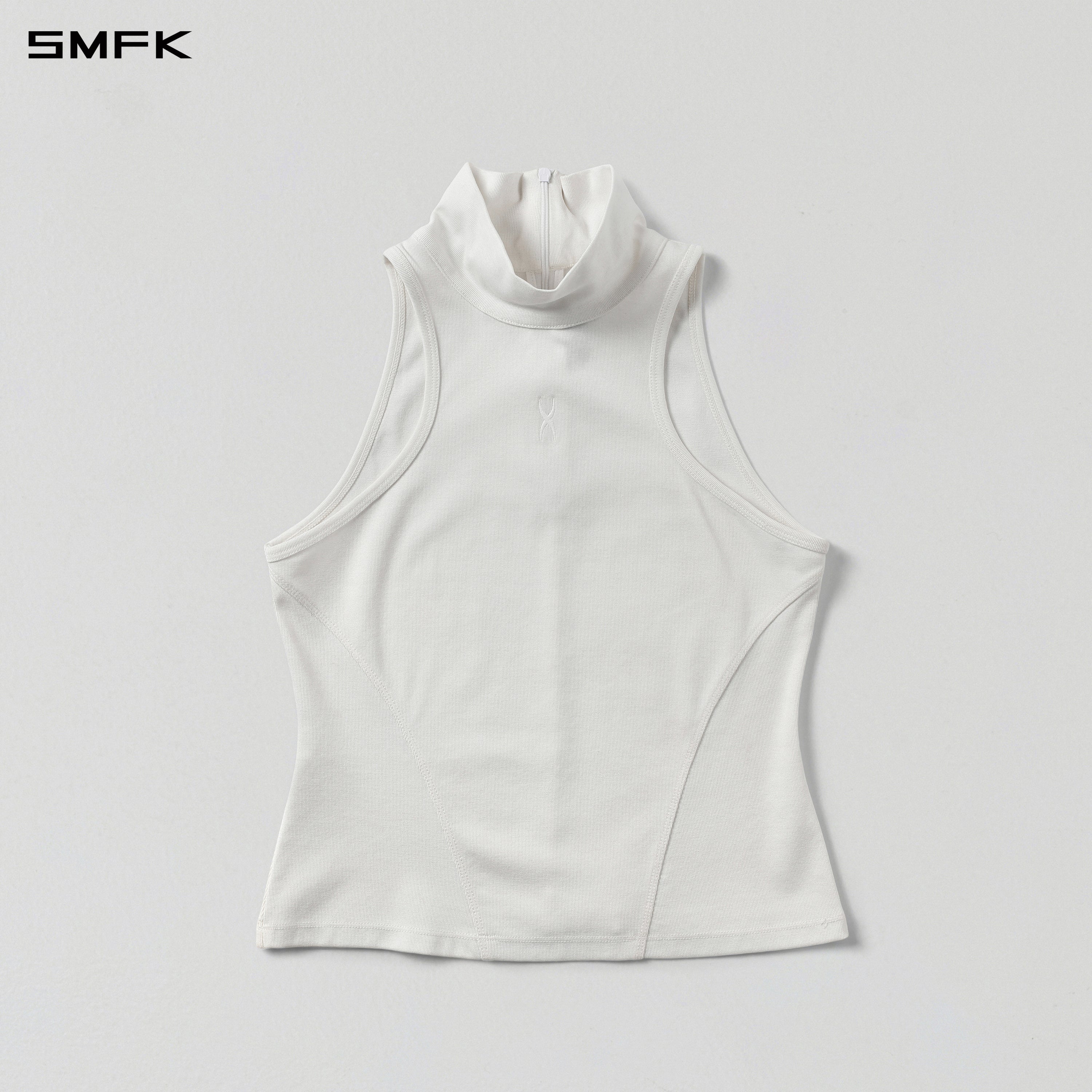 MYTH AEOLUS HIGH COLLAR EVENING VEST/COTTON+ELASTOMULTIESTER+LYOCELL CLOUD WHITE