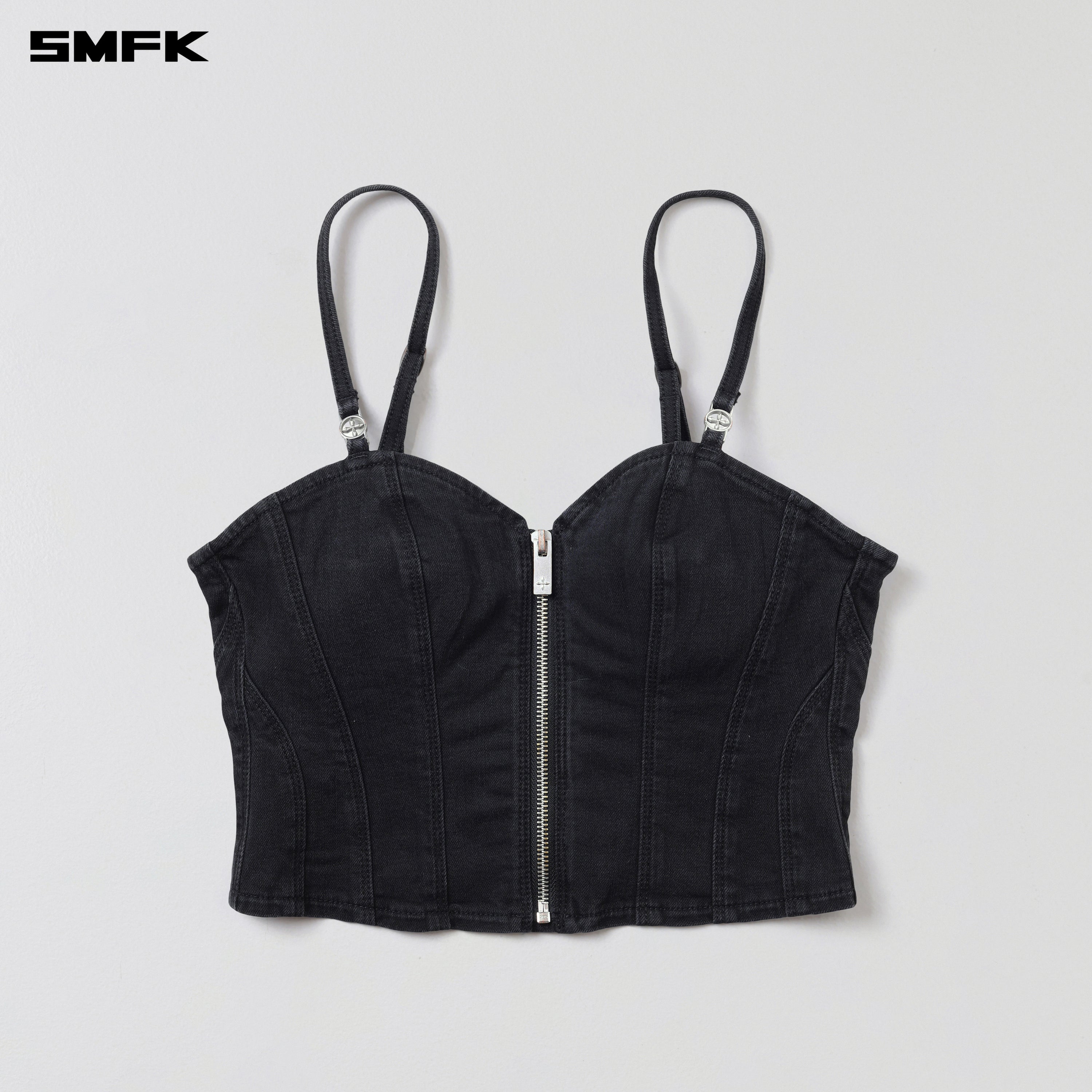 WILD MIRAGE SLIM DENIM CAMISOLE/E-COTTON WILD BLACK