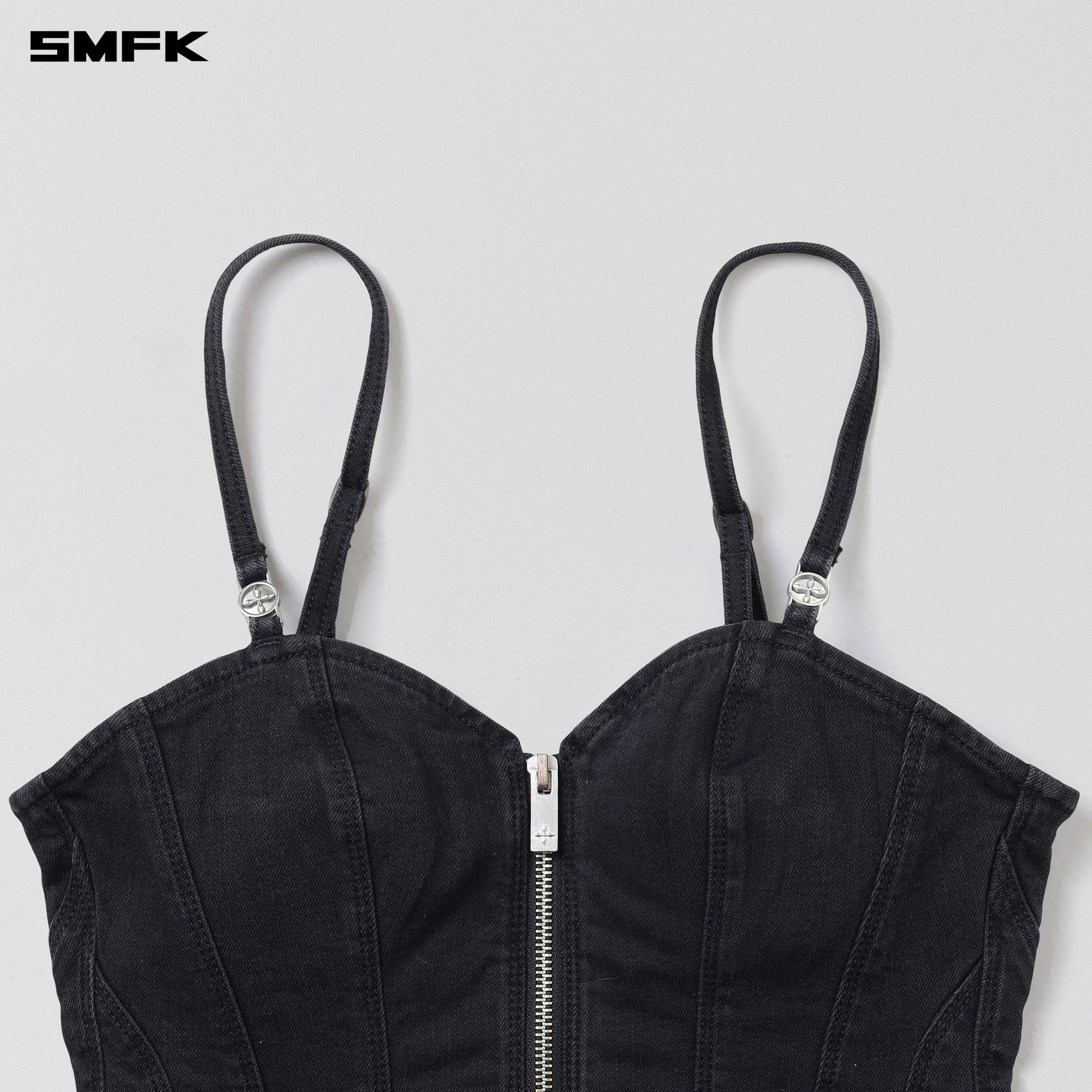 WILD MIRAGE SLIM DENIM CAMISOLE/E-COTTON WILD BLACK