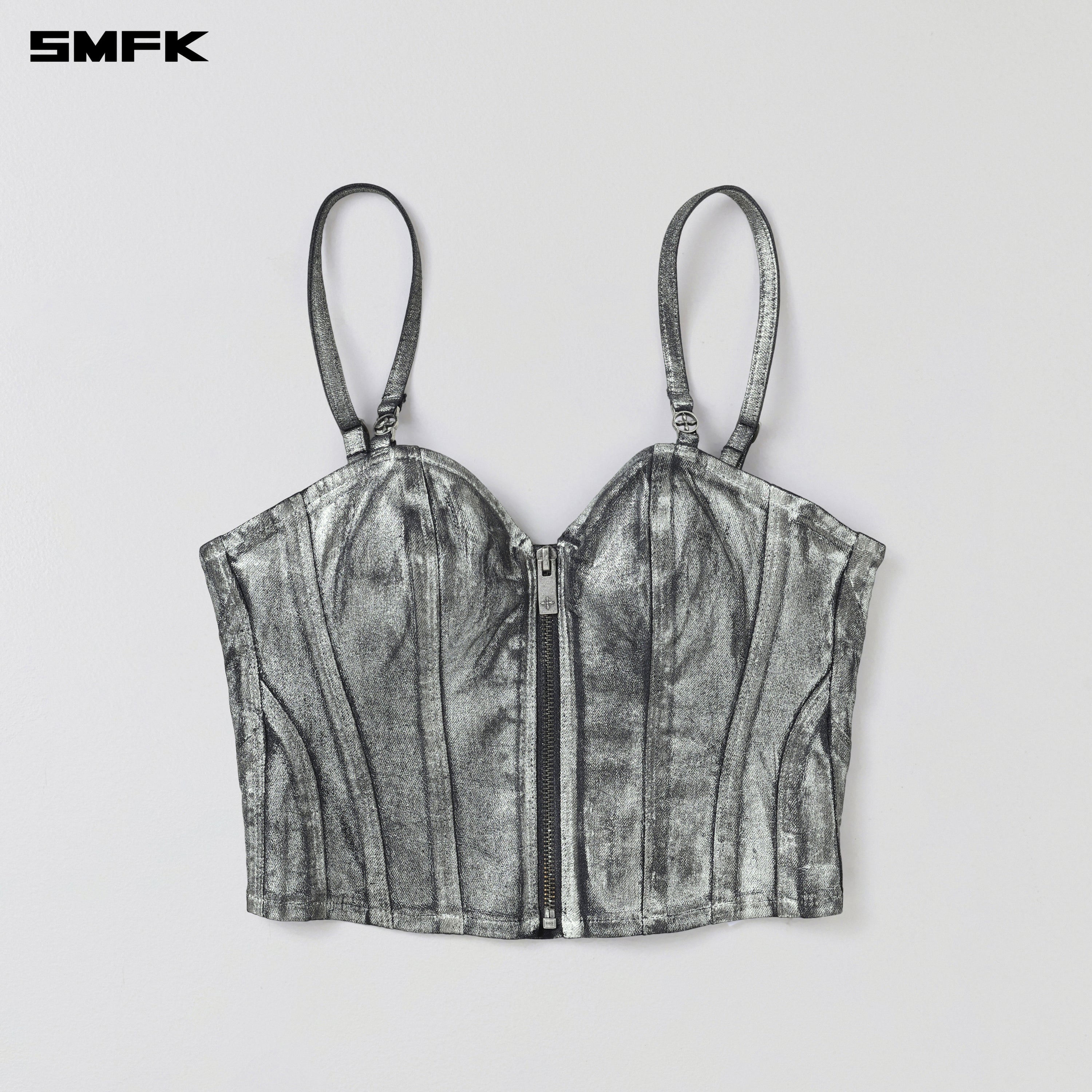 WILD MIRAGE SLIM DENIM CAMISOLE/E-COTTON SILVER NEBULA