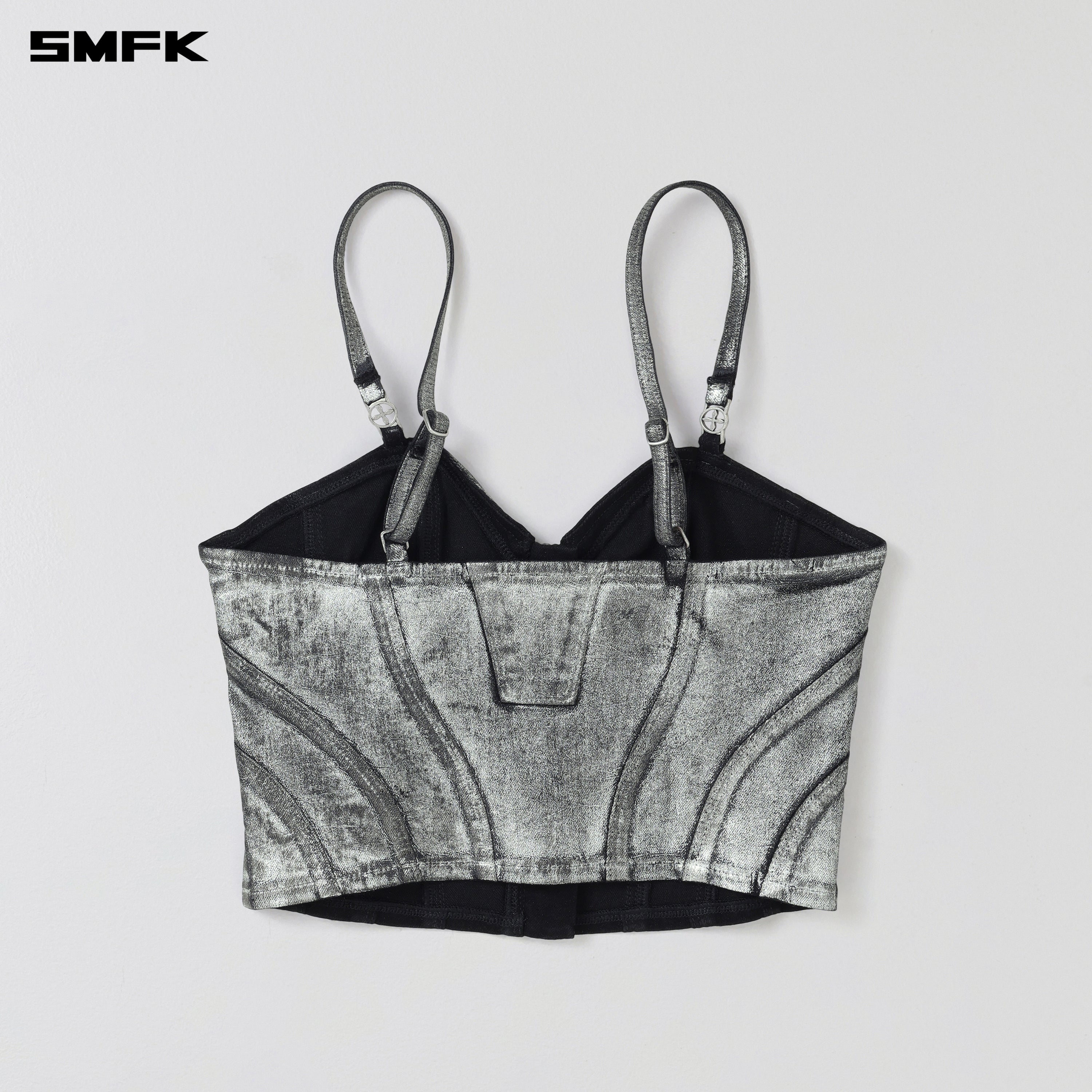 WILD MIRAGE SLIM DENIM CAMISOLE/E-COTTON SILVER NEBULA