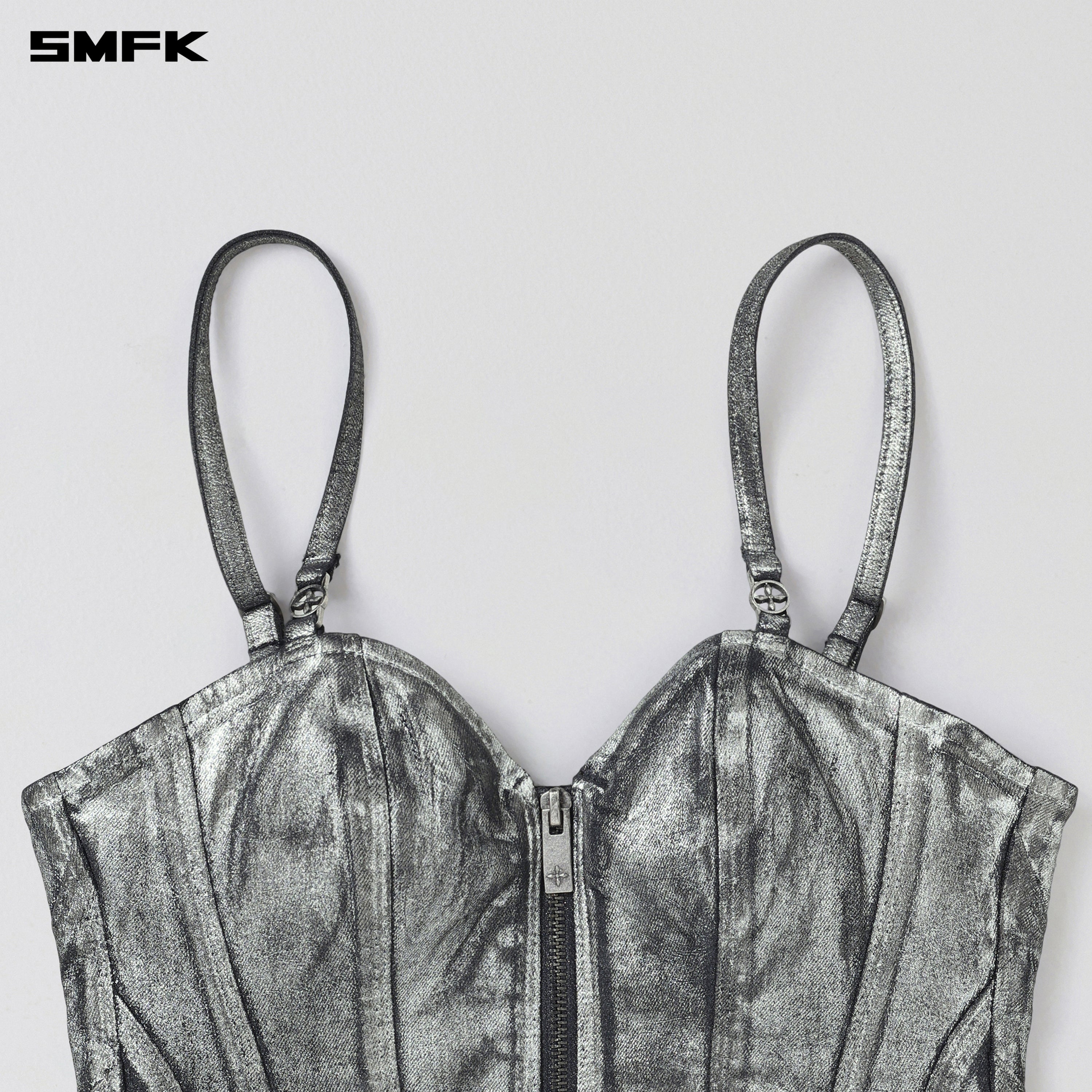 WILD MIRAGE SLIM DENIM CAMISOLE/E-COTTON SILVER NEBULA