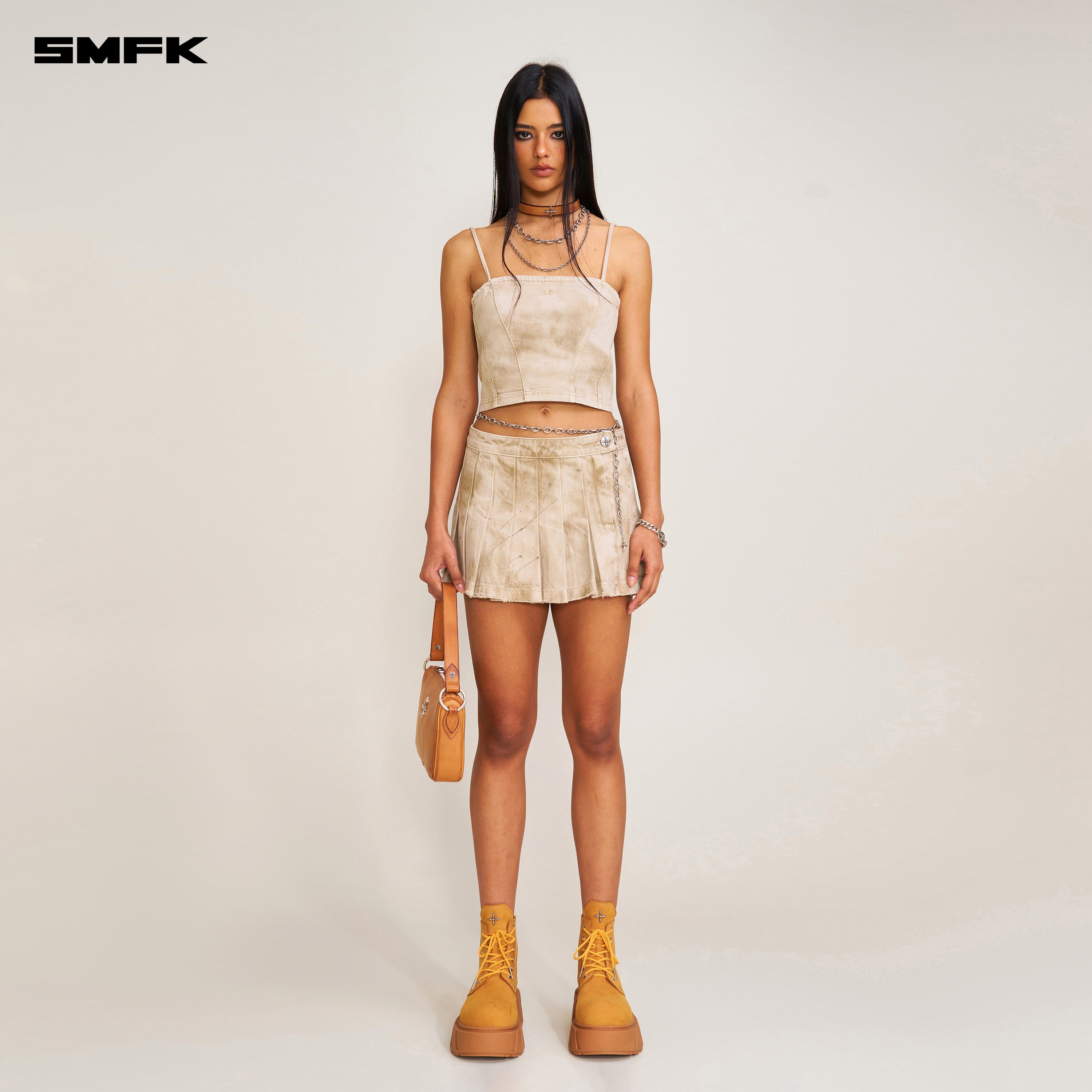 RAGE WILD DENIM CAMISOLE WILD BROWN