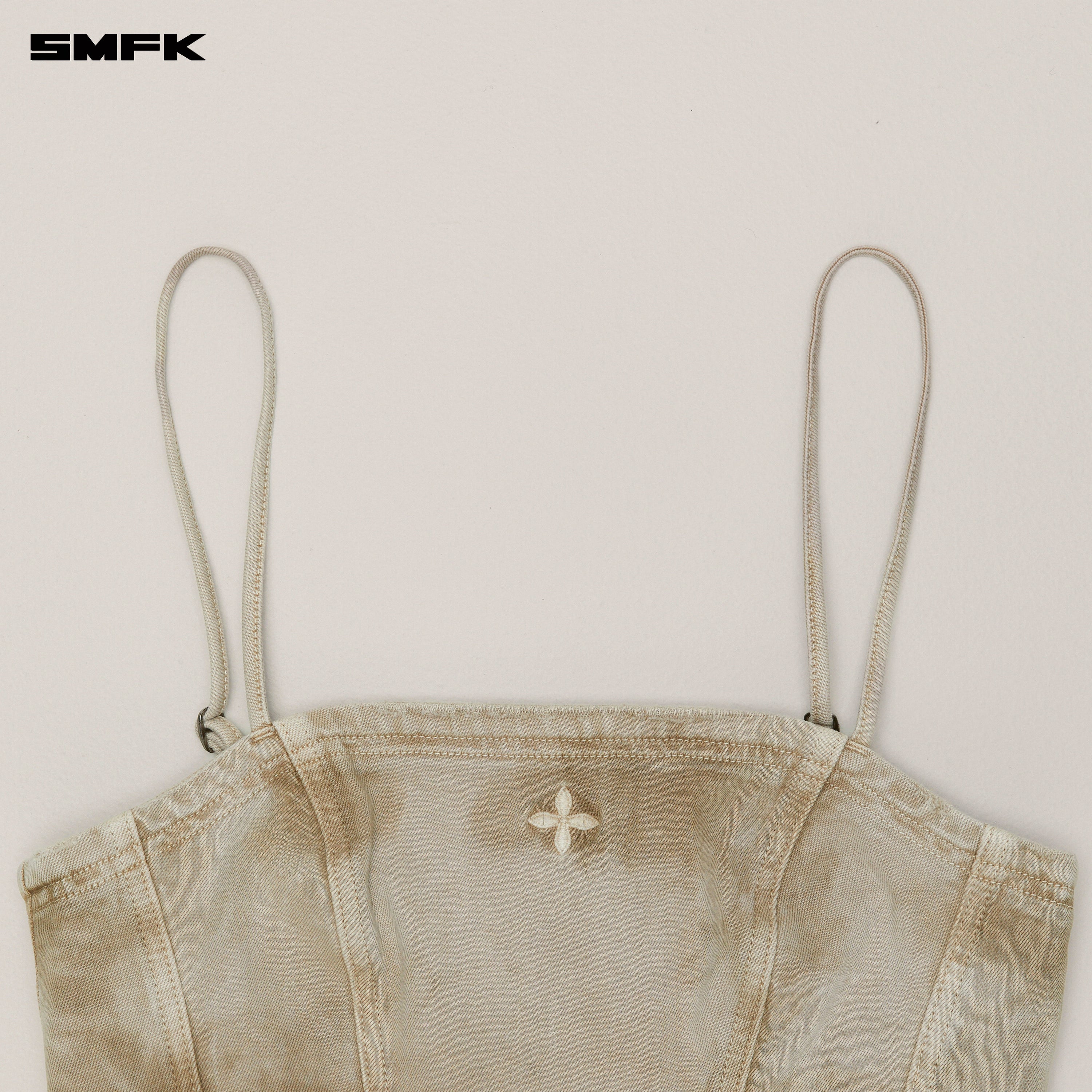 RAGE WILD DENIM SHORT CAMISOLE WILD BROWN