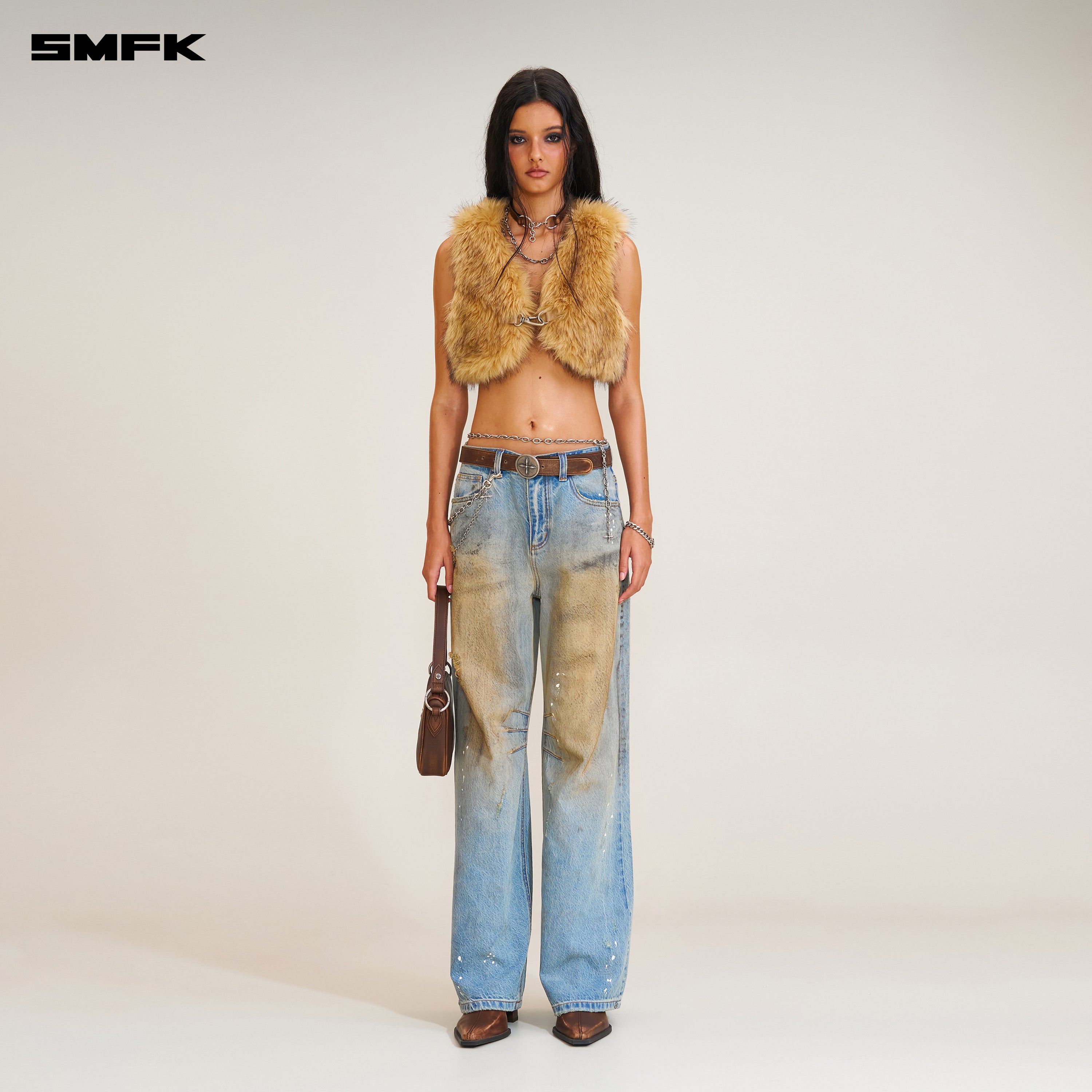 COMPASS GRASSLAND WOOLLY SHORT TANK WILD BROWN