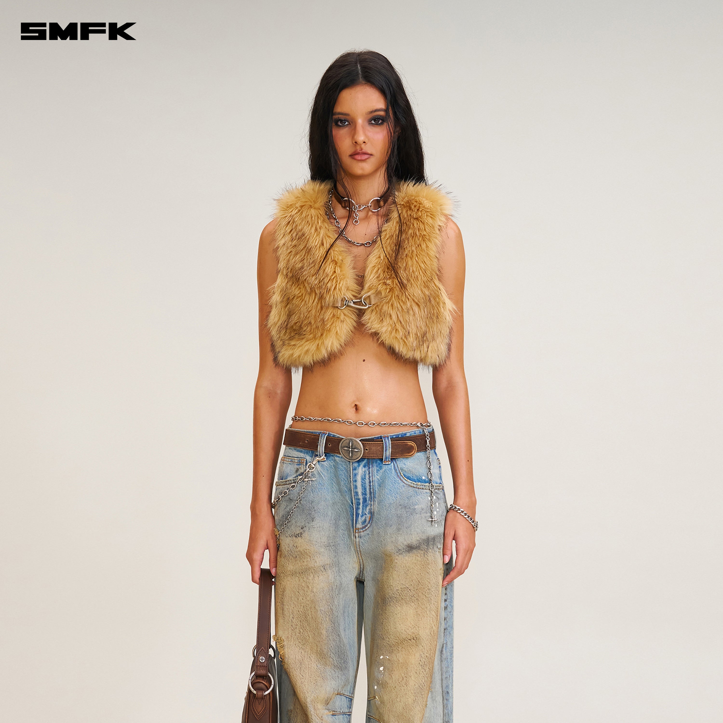 COMPASS GRASSLAND WOOLLY SHORT TANK WILD BROWN