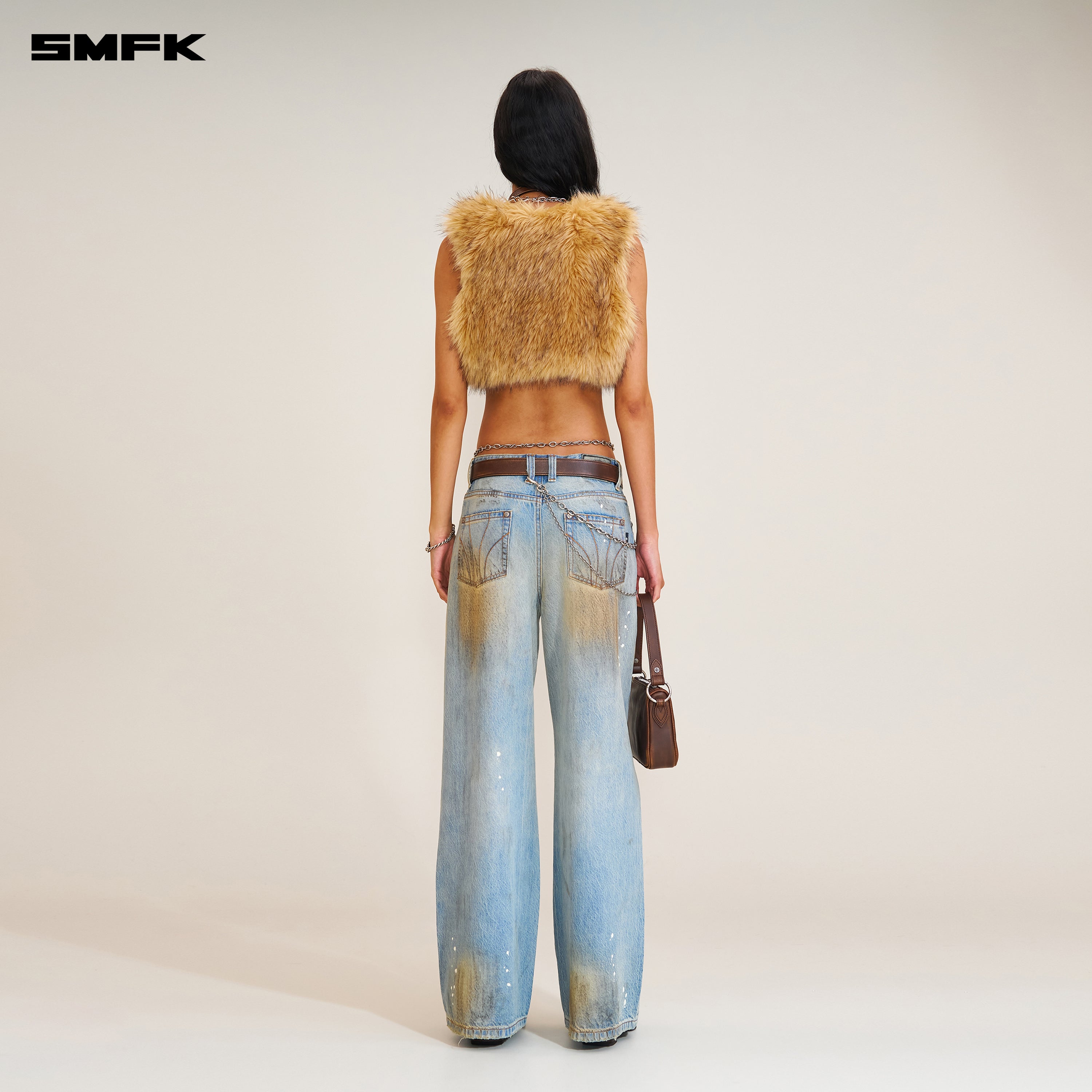 COMPASS GRASSLAND WOOLLY SHORT TANK WILD BROWN