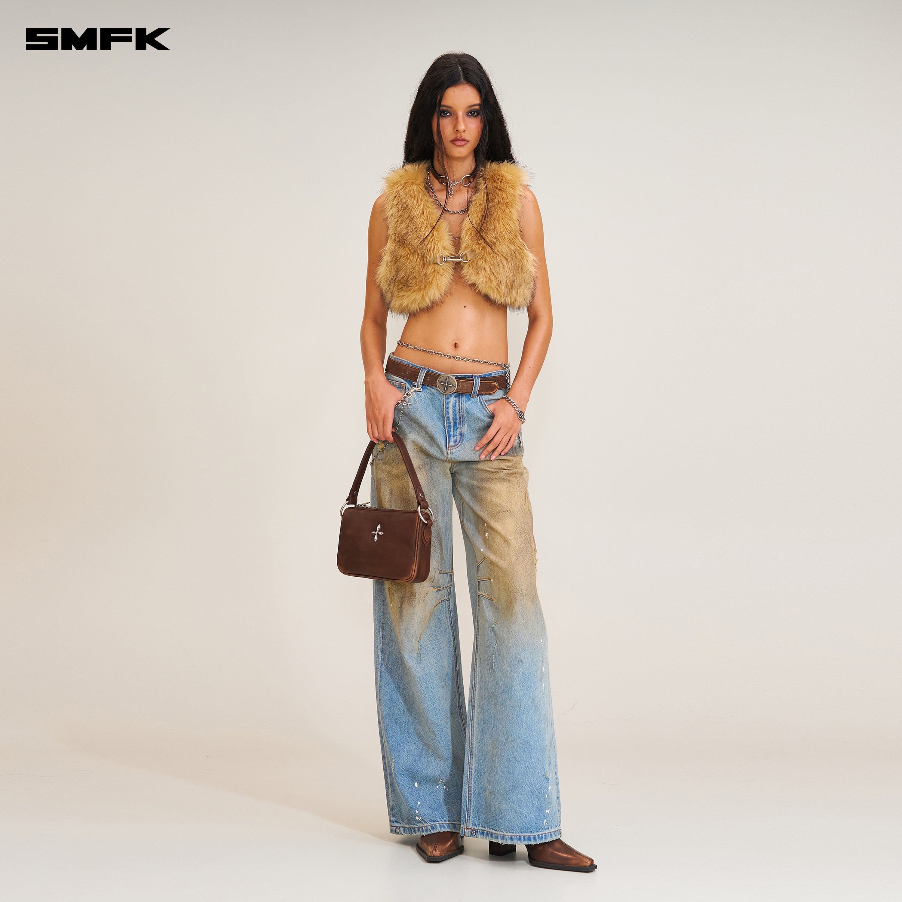 COMPASS GRASSLAND WOOLLY SHORT TANK WILD BROWN