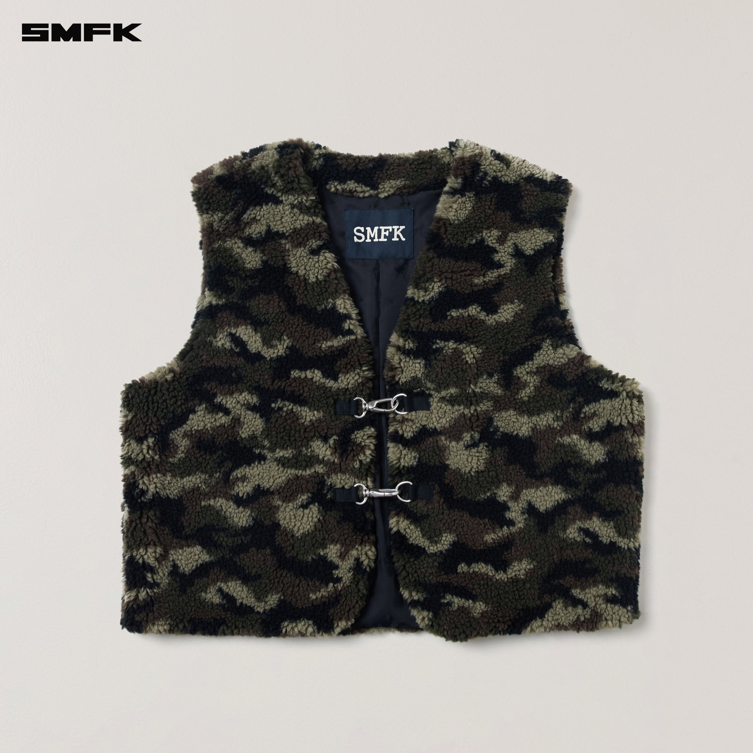 十字架像さまようウールジャカード迷彩ワイドボディベスト陸上迷彩