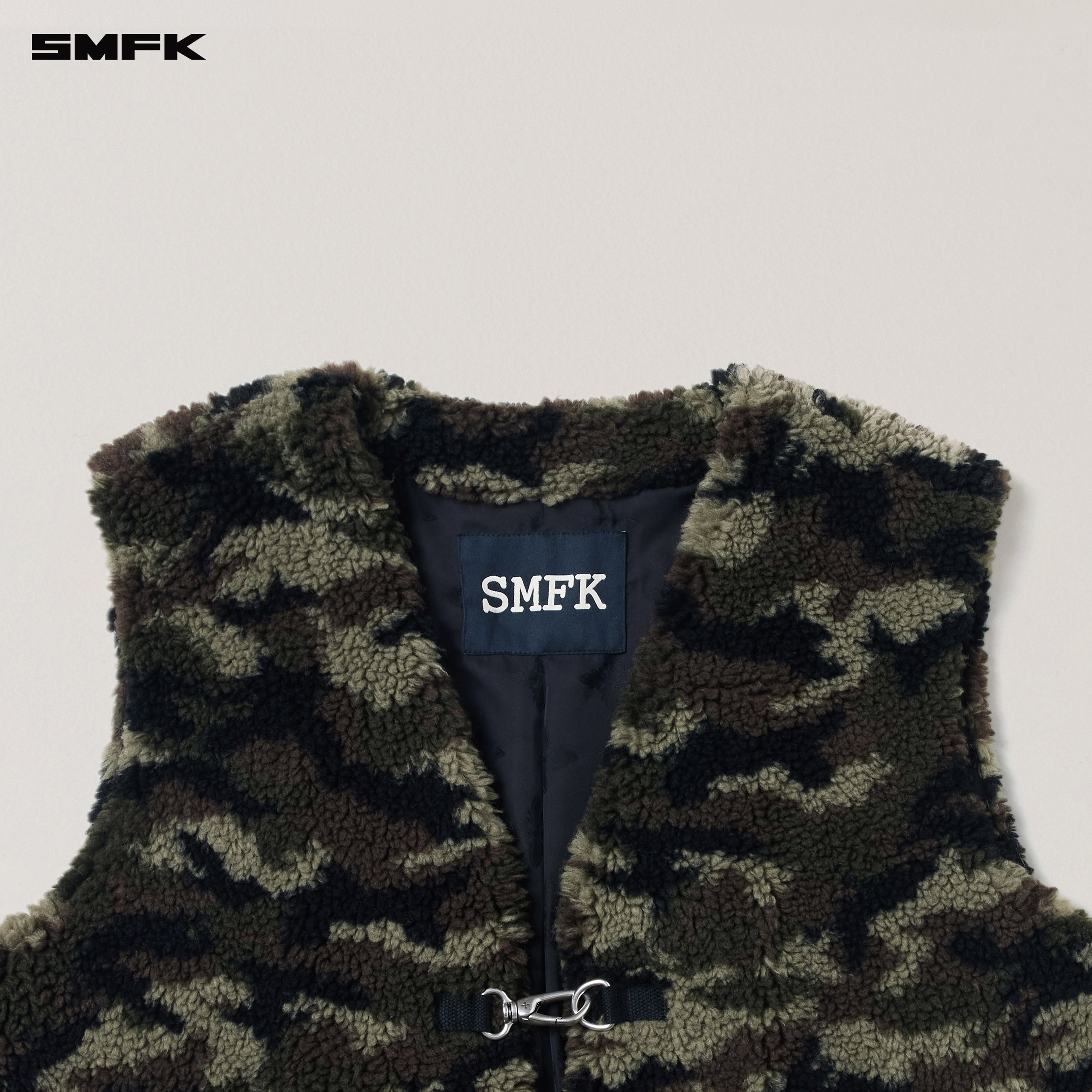 十字架像さまようウールジャカード迷彩ワイドボディベスト陸上迷彩