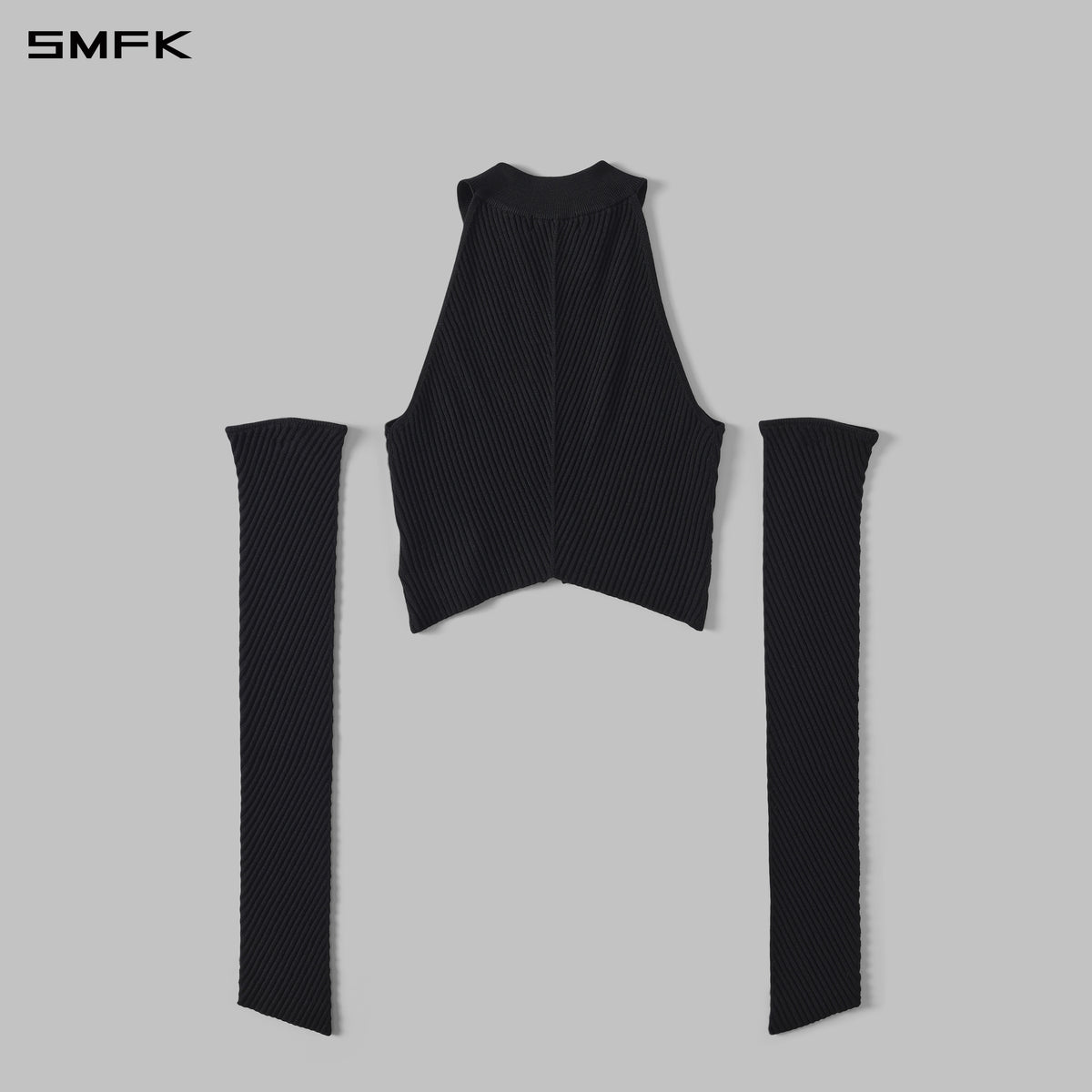 MYTH AEOLUS EVENING KNIT VEST/LENZING TENCEL+SILK+COTTON WILD BLACK