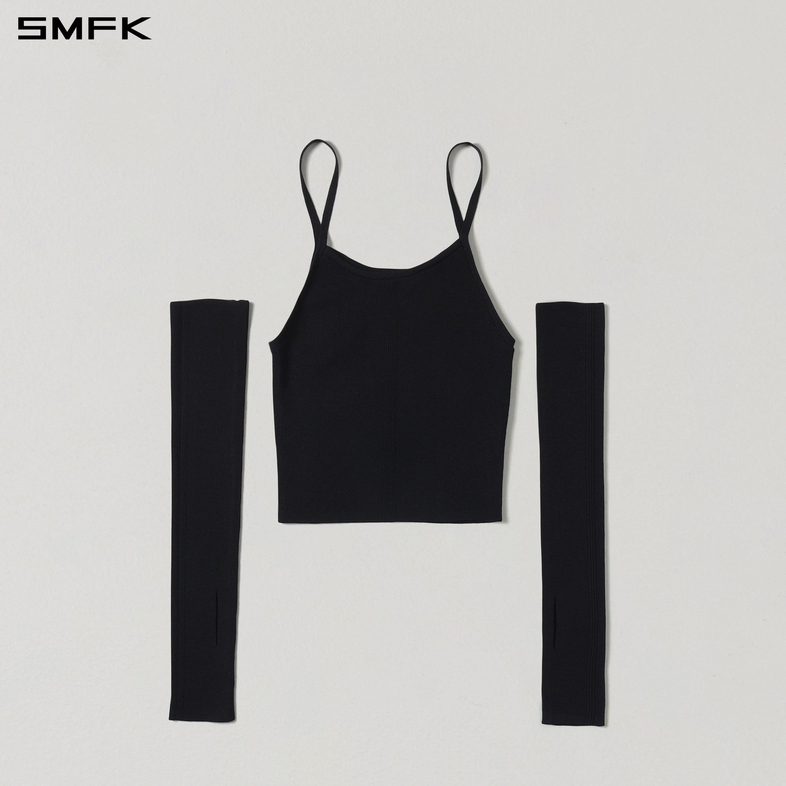 MYTH SEER SLIM KNIT CAMISOLE/TENCEL+SILK WILD BLACK