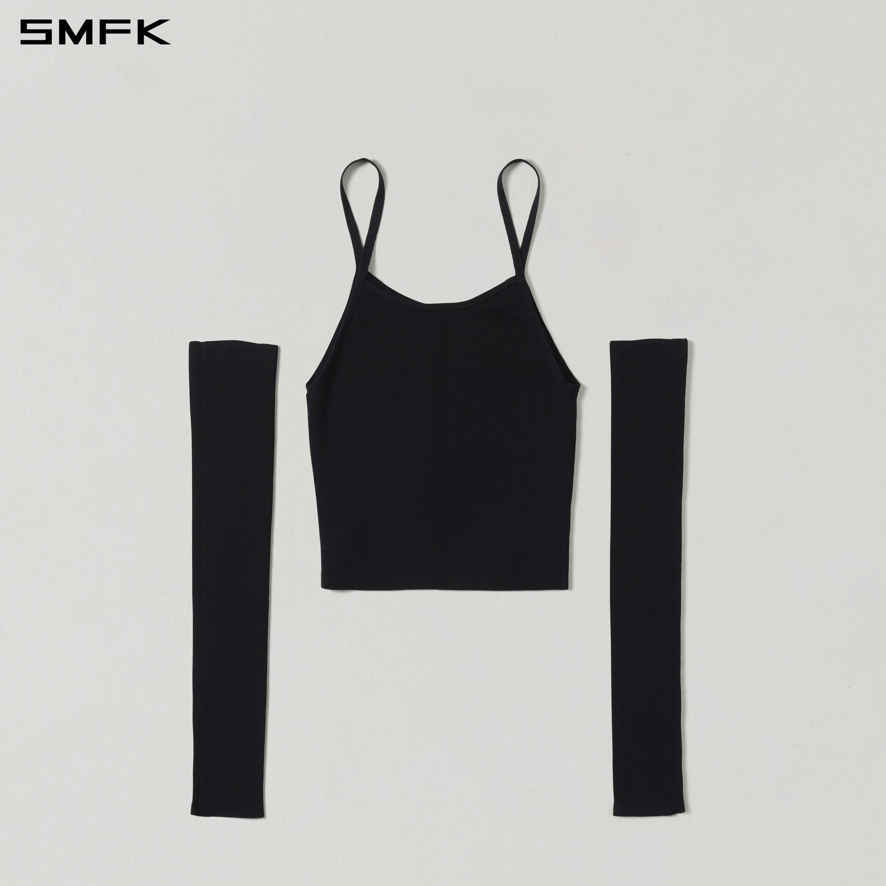 MYTH SEER SLIM KNIT CAMISOLE/TENCEL+SILK WILD BLACK