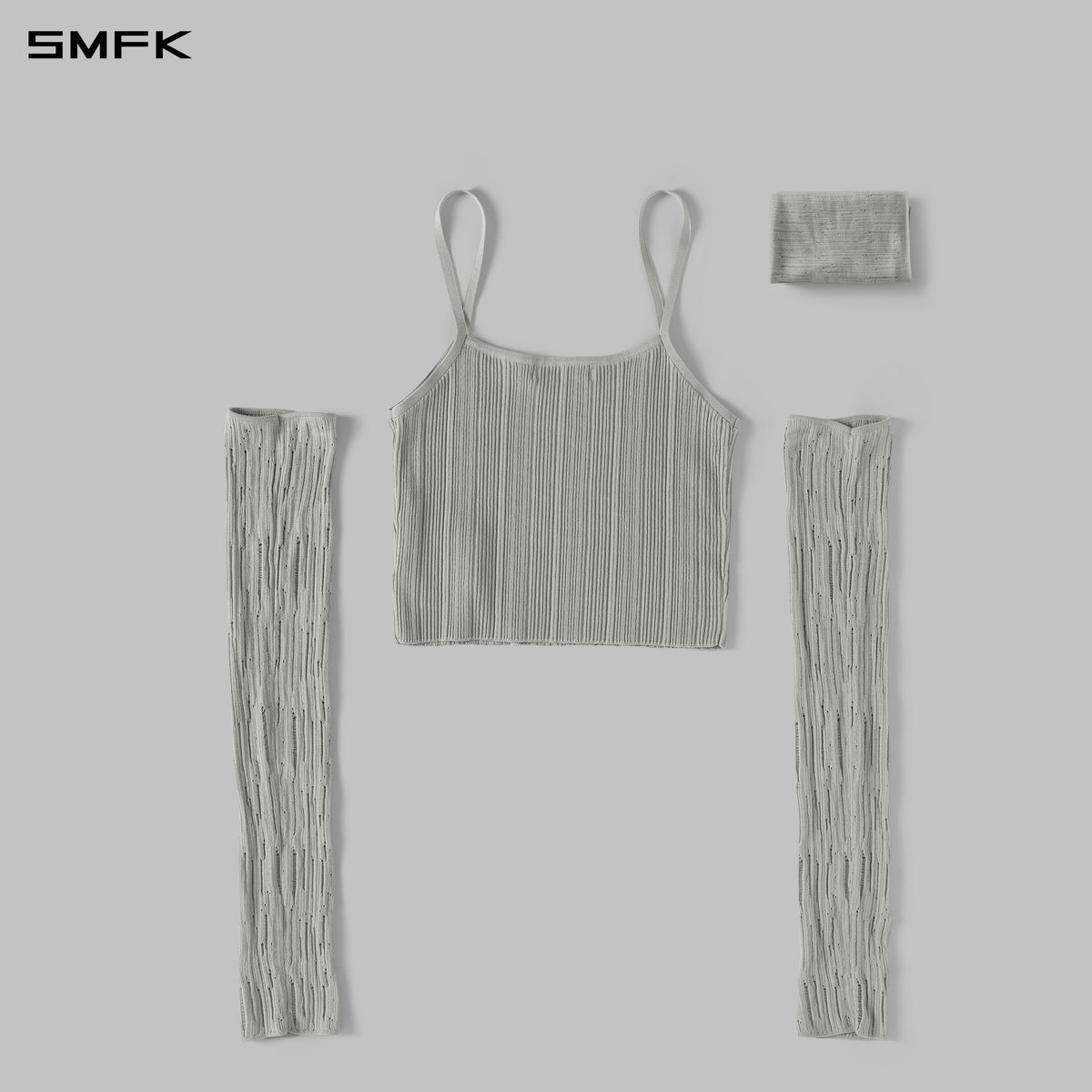 MYTH SIREN CRUISE KNIT CAMISOLE SUIT/LENZING TENCEL+SILK+COTTON GLACIER GREY