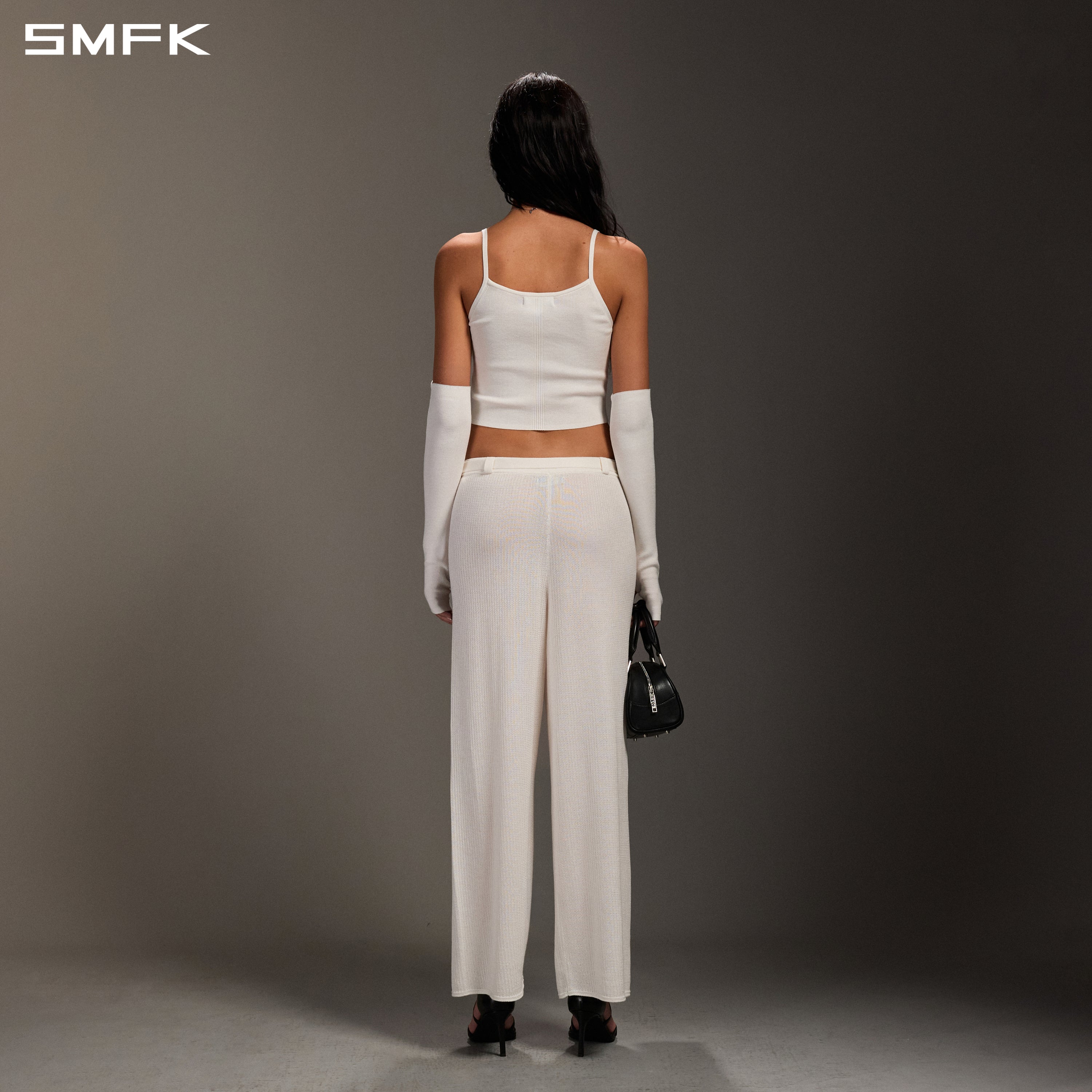 MYTH SEER SLIM KNIT CAMISOLE/TENCEL+SILK CLOUD WHITE
