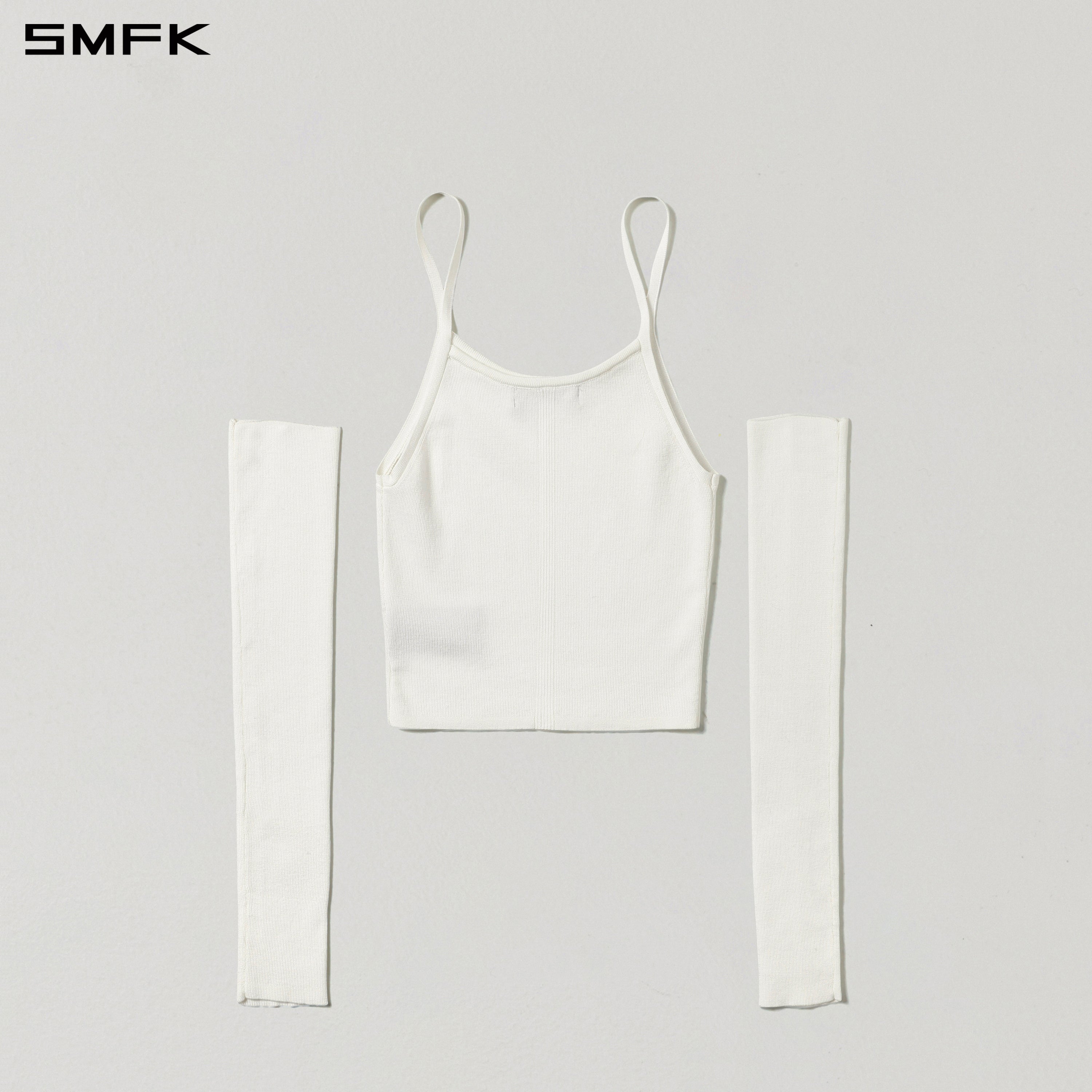 MYTH SEER SLIM KNIT CAMISOLE/TENCEL+SILK CLOUD WHITE