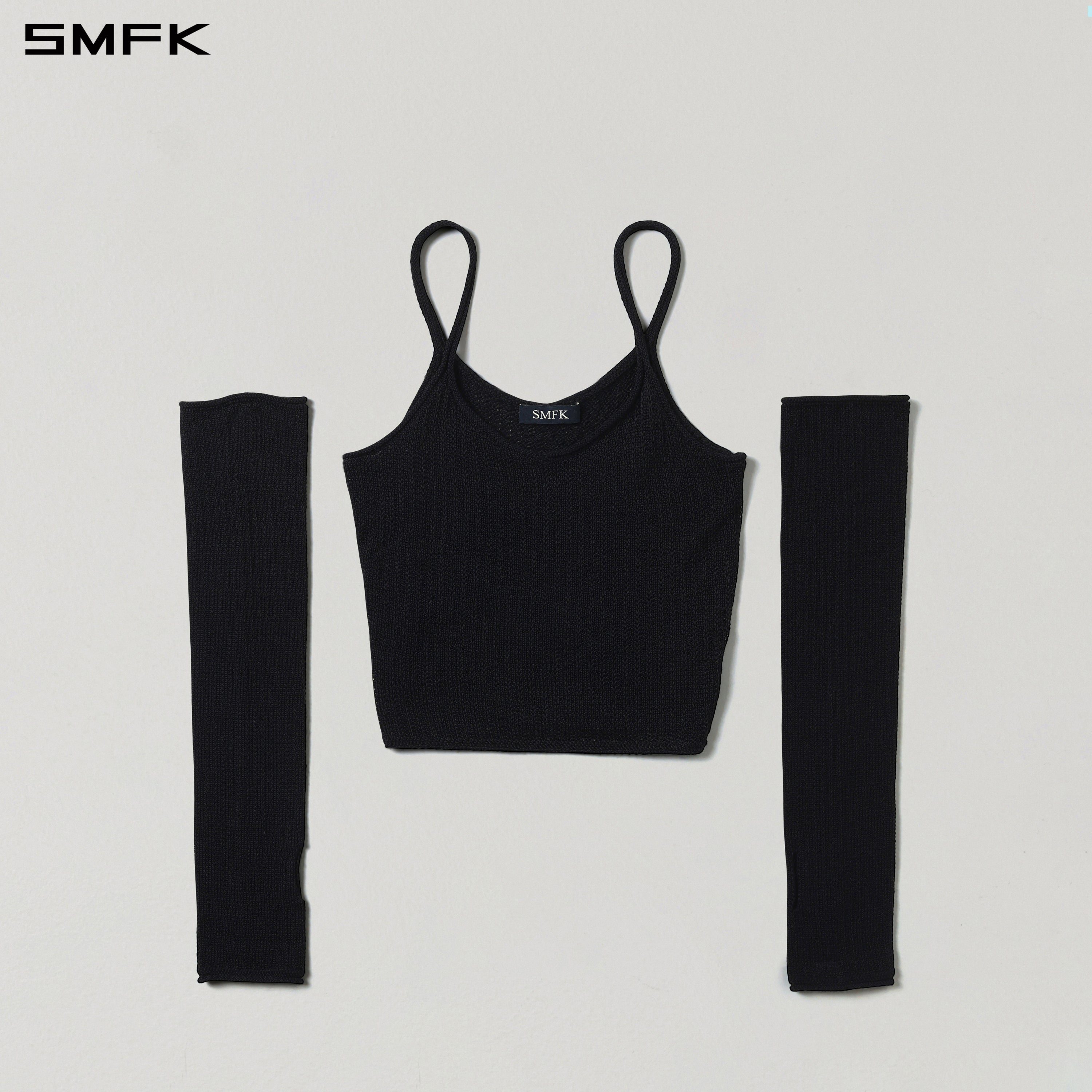 MYTH SIREN CRUISE KNIT CAMISOLE SUIT/TENCEL+SILK WILD BLACK